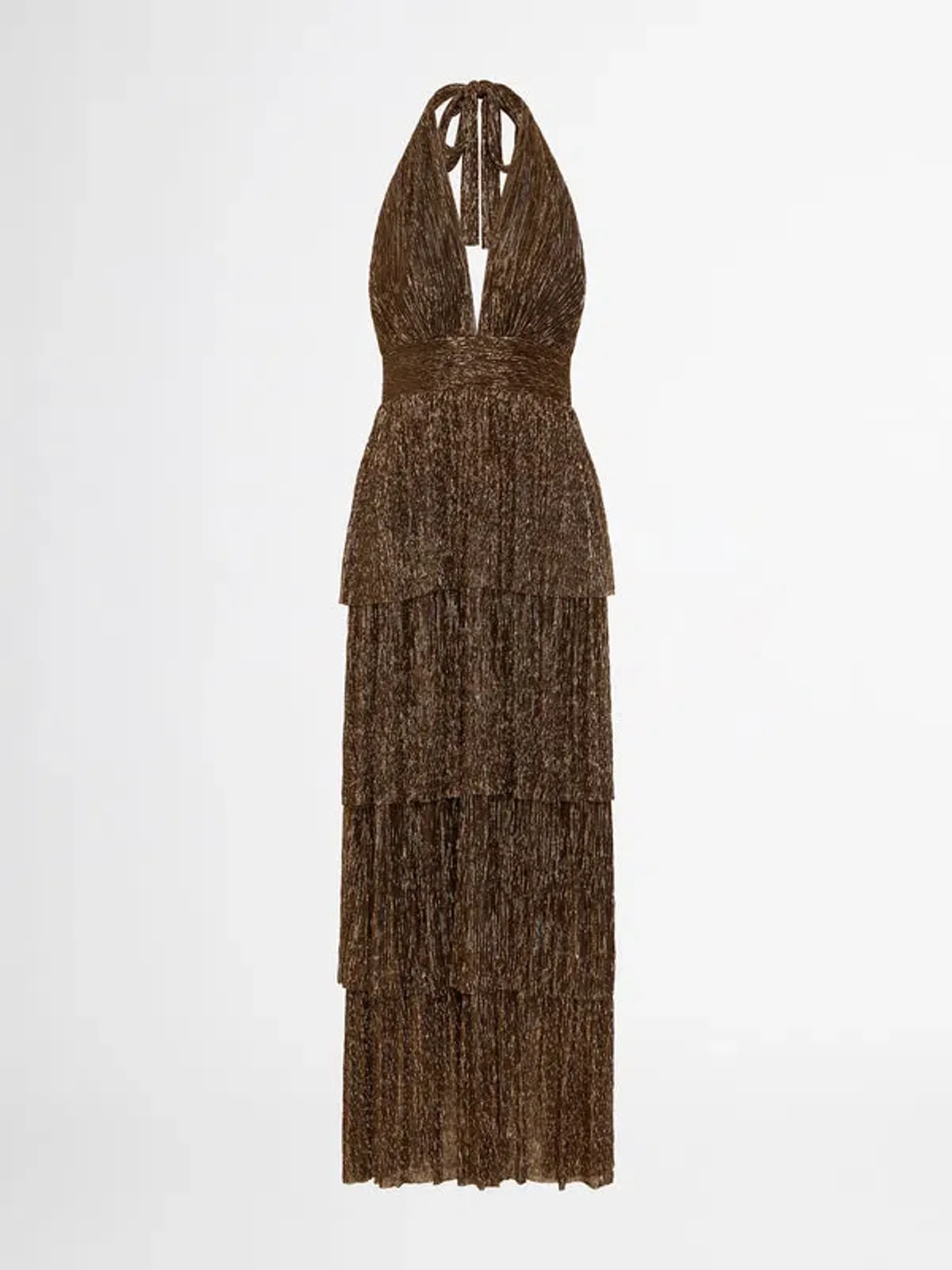 Sheike Galaxy Dress Metallic Gold Size 6 - Image 4