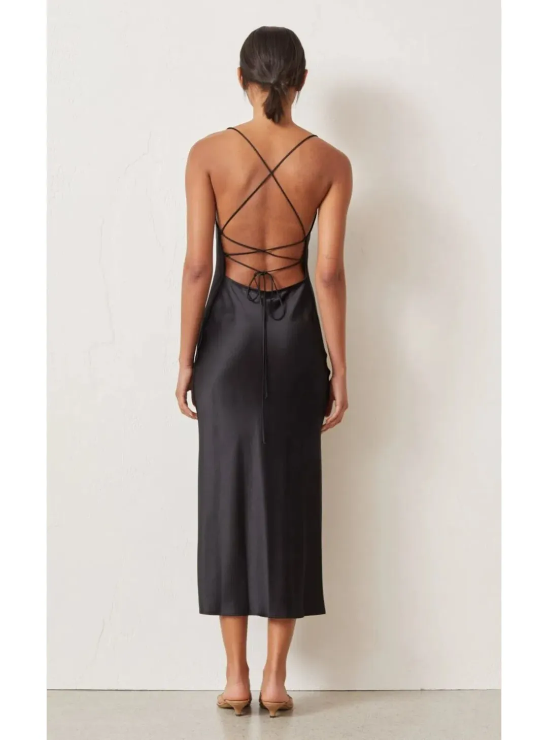 Bec & Bridge Seraphine Laced Up Dress Black Size AU 6 for rent on The Volte - main image