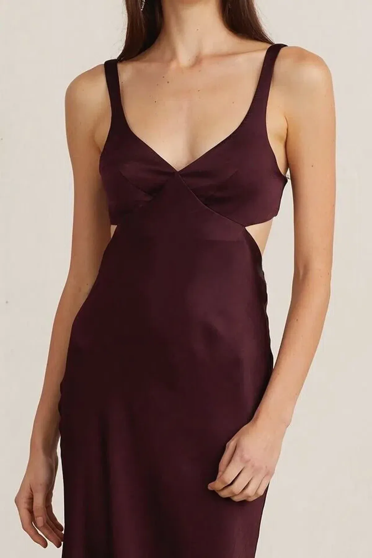 Bec & Bridge Caroline Cut Out Dress Plum Size 8  - Image 2