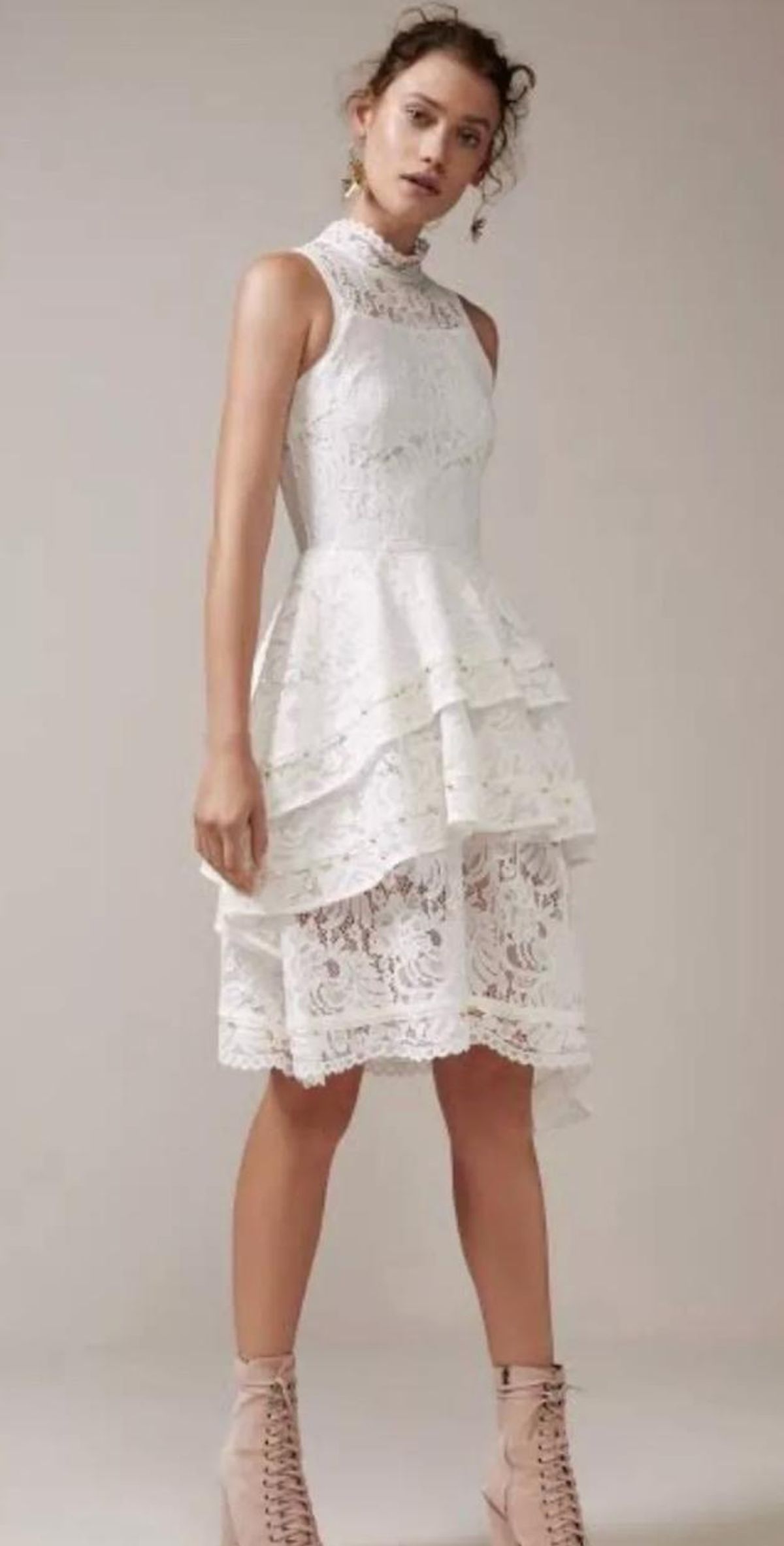 Keepsake The Label -Star Cross Lace Ivory Dress Size 10 - Image 1