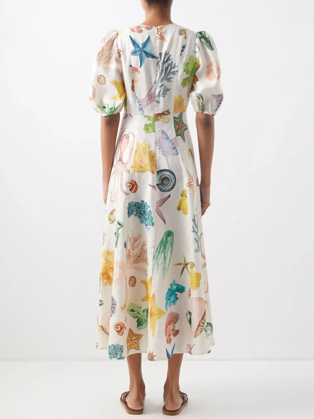 Alemais Adella Atlantis Midi Dress Print Size 14  for rent on The Volte - main image