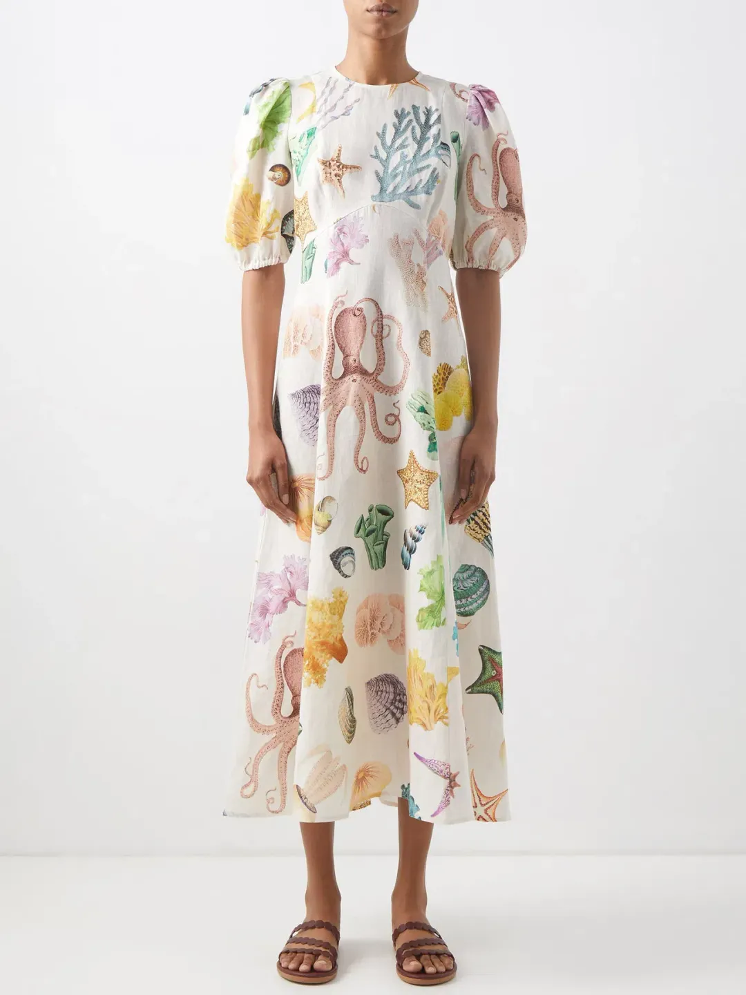 Alemais Adella Atlantis Midi Dress Print Size 14  for rent on The Volte - main image