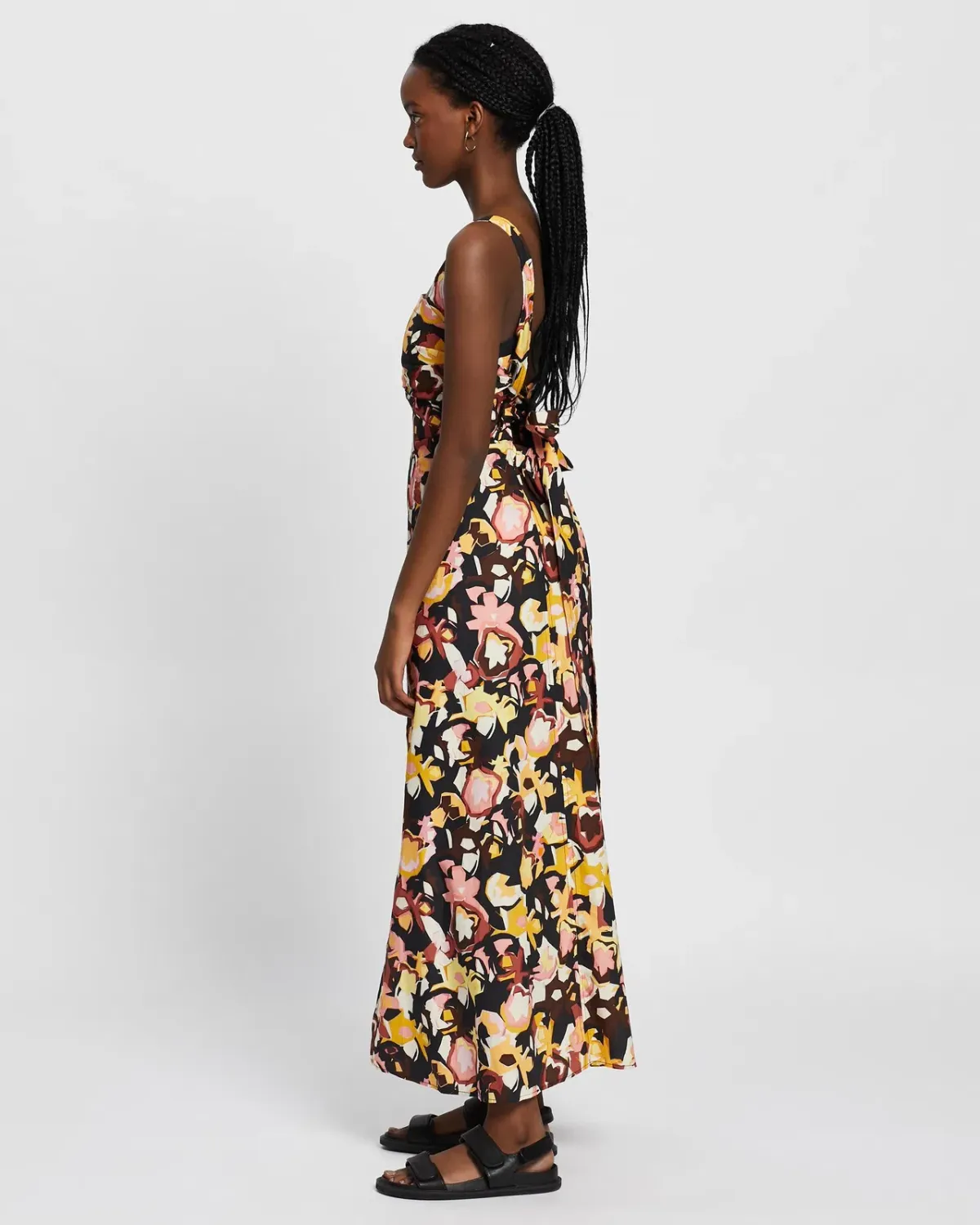 Camilla and Marc Delfino Split Skirt Midi Dress Multi Size 8 - Image 4