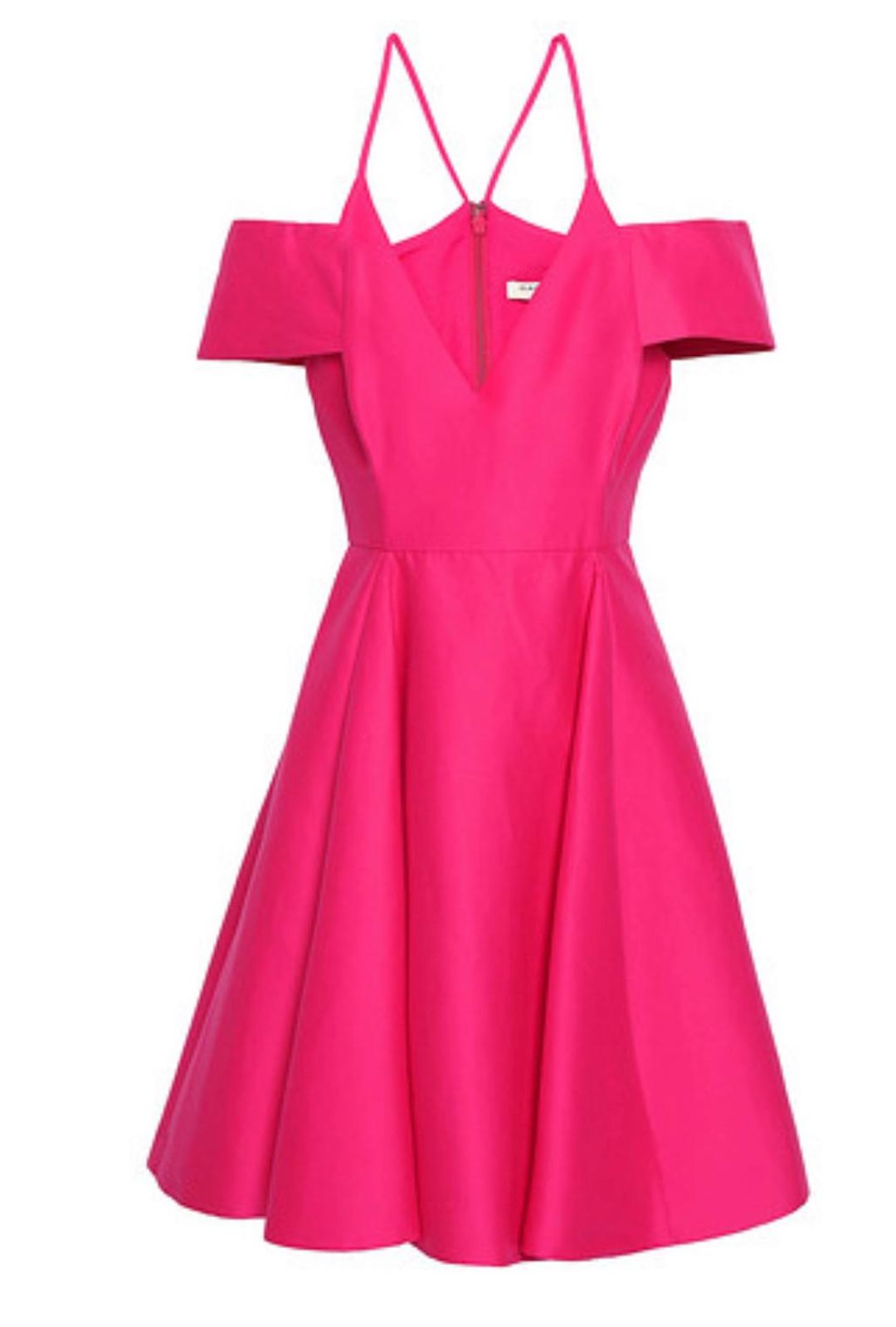 Halston Heritage Cold Shoulder Dress Fushia Size 10 for rent on The Volte - main image