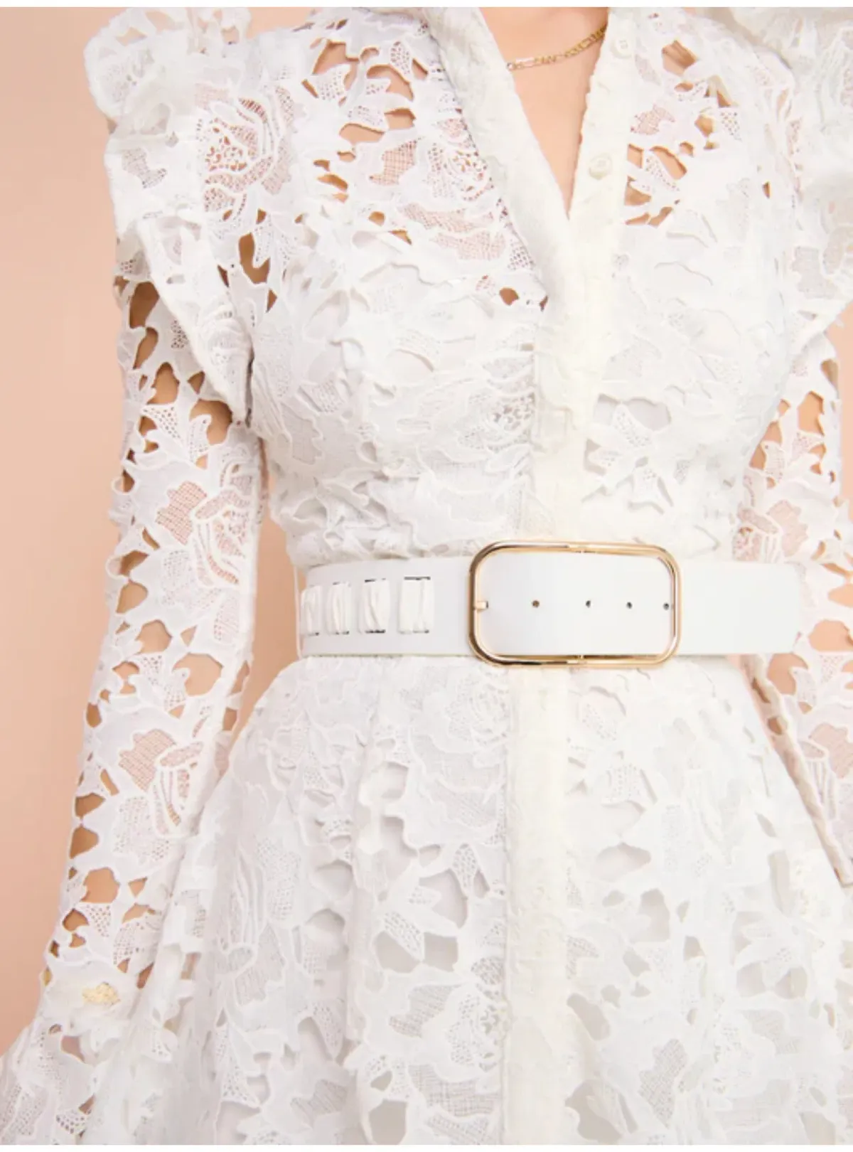 Leo Lin Aliyah Butterfly Sleeve Midi Dress Snow Size AU 12  - Image 3