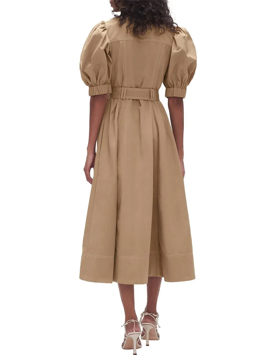 Aje Woodland Utility Midi Dress Beige Size AU 12 for rent on The Volte - main image