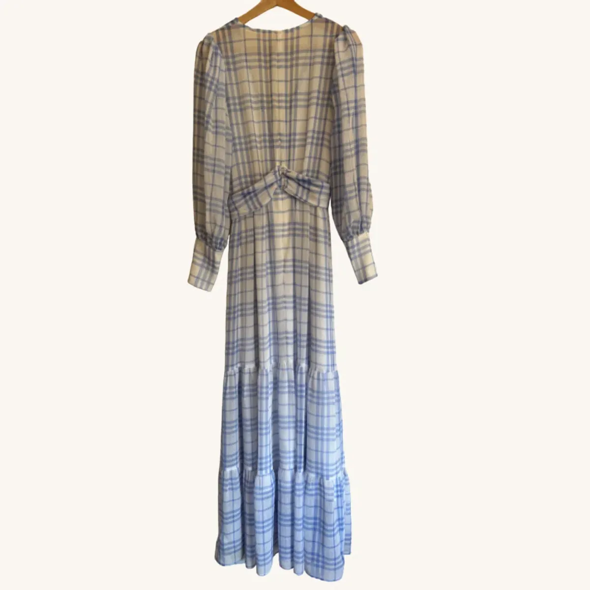 Bec & Bridge Alexa Gingham Maxi Dress Print Size AU 8 - Image 5