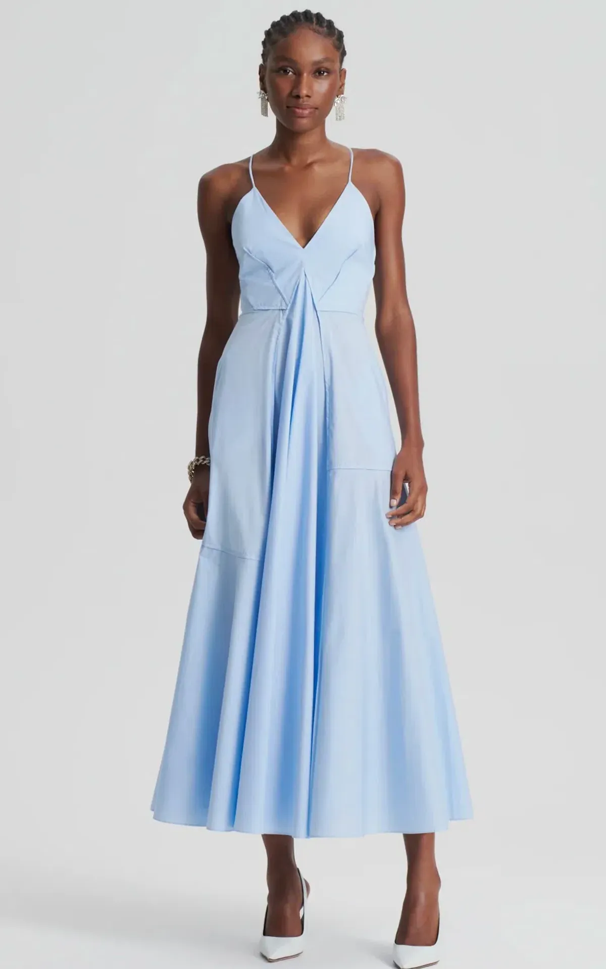 Scanlan Theodore Parachute Strappy Dress in  Tinted Blue Size 6 / XS - Image 1