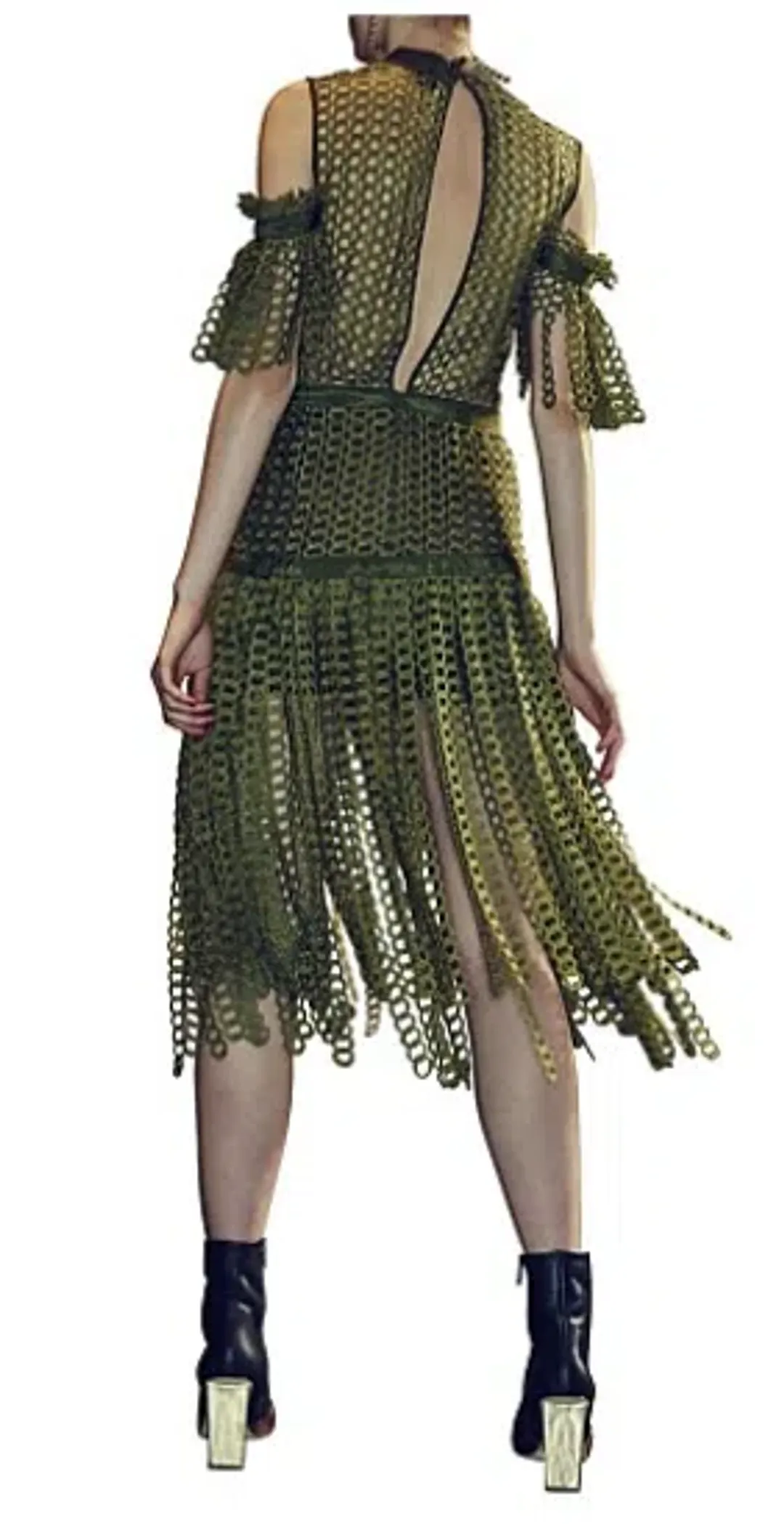 Romance Was Born Link Garden Dress in Khaki Green Size 6 for rent on The Volte - main image