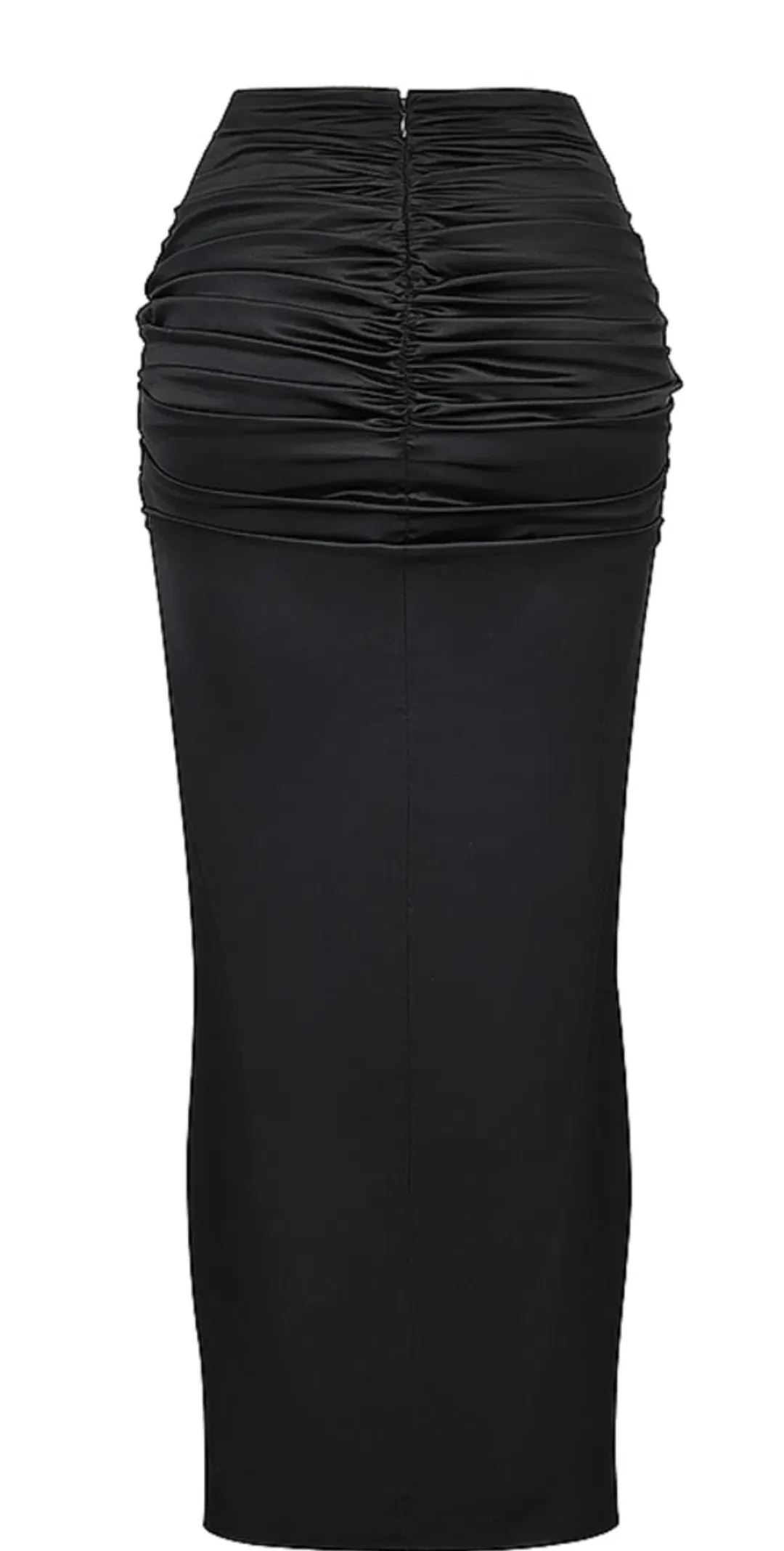 House of CB Arla Draped Silk Maxi Skirt Black Size XS/S for rent on The Volte - main image
