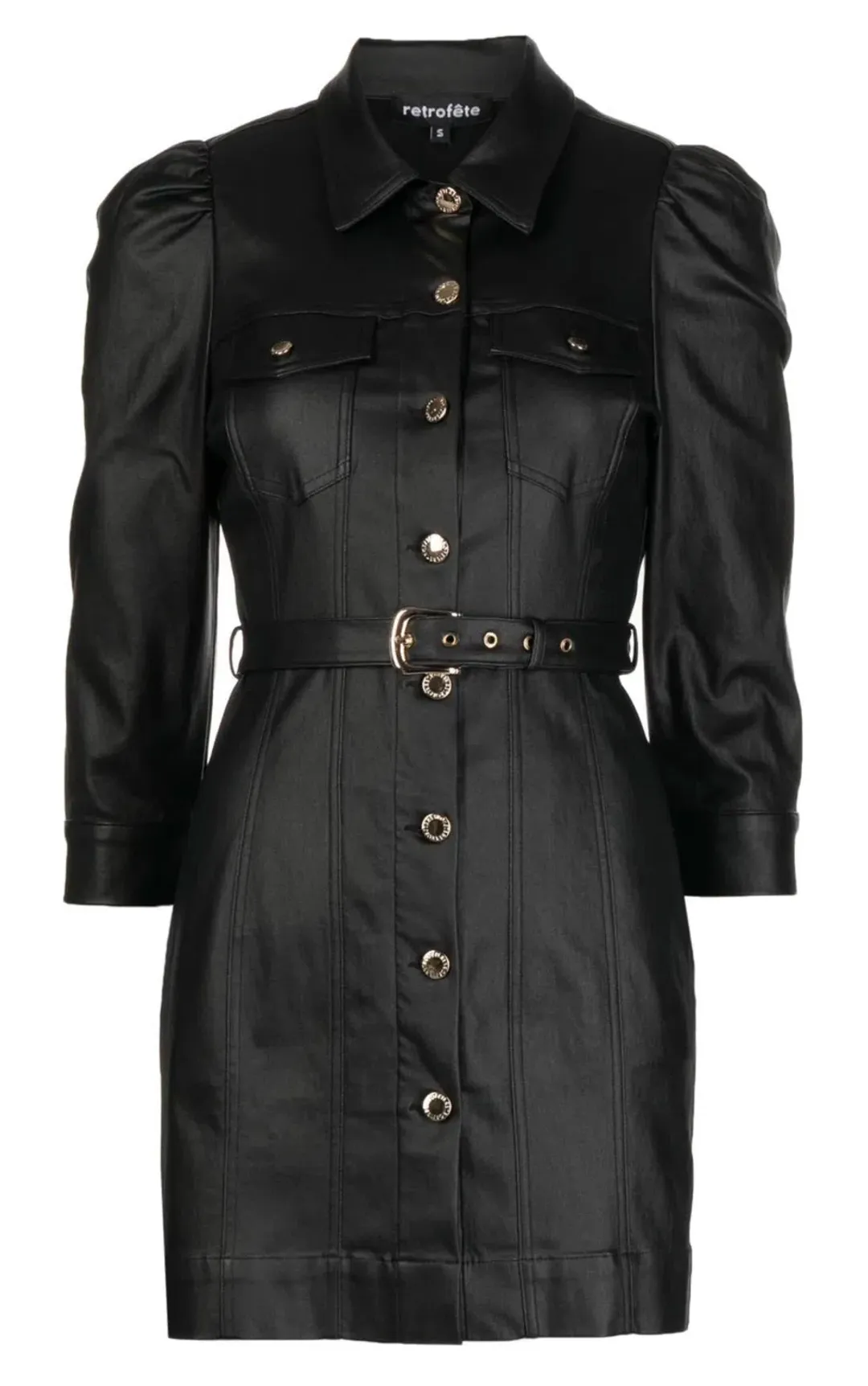 Retrofete Lema Mini Dress Coated Black Size M / AU 10 for rent on The Volte - main image