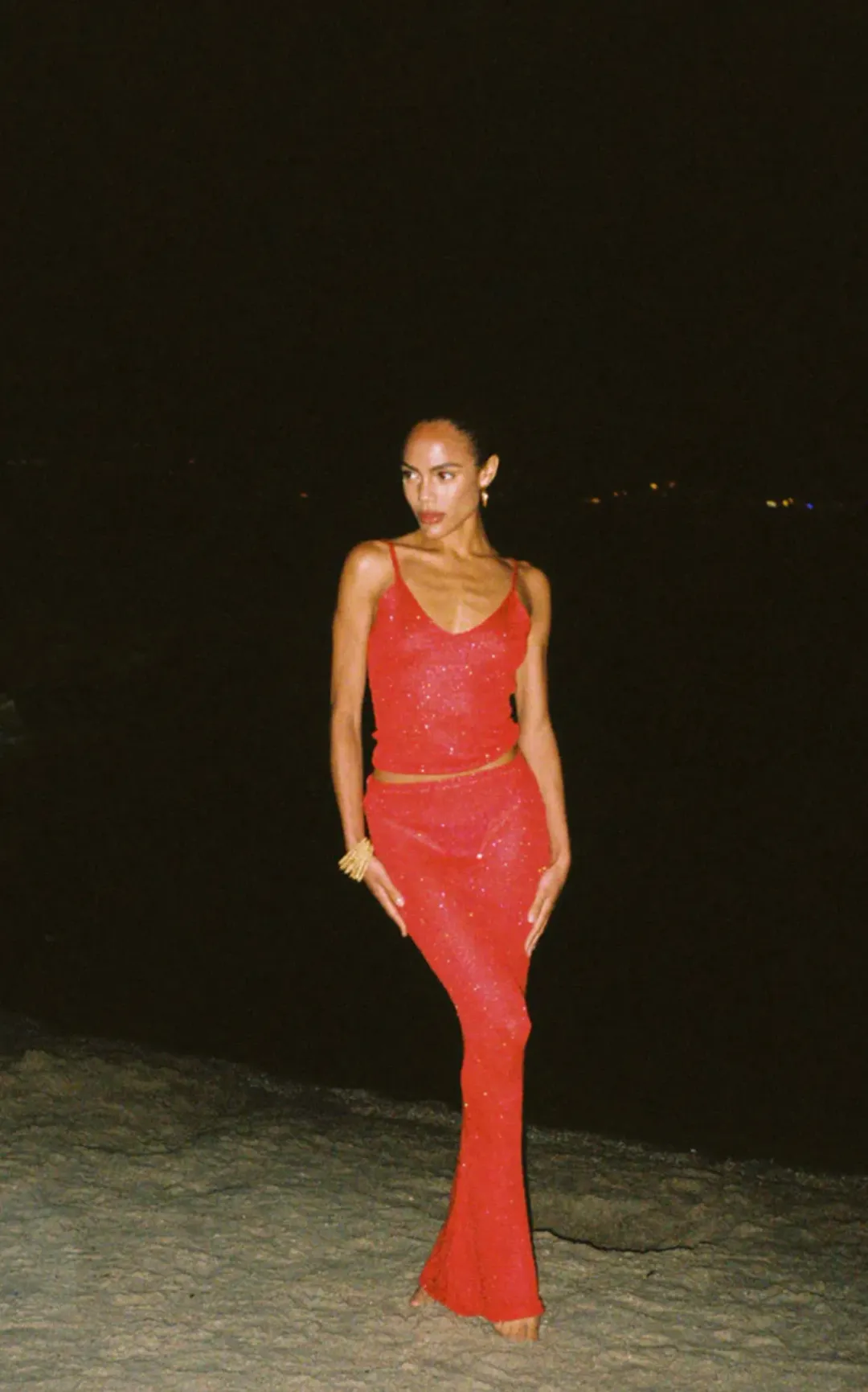 Asta Resort The Carolina Set in Rossa Sequin Size 6  for rent on The Volte - main image