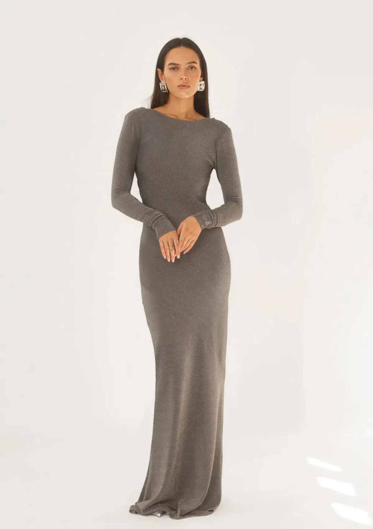 Arcina Ori Jen Gown Silver Size 8  - Image 2