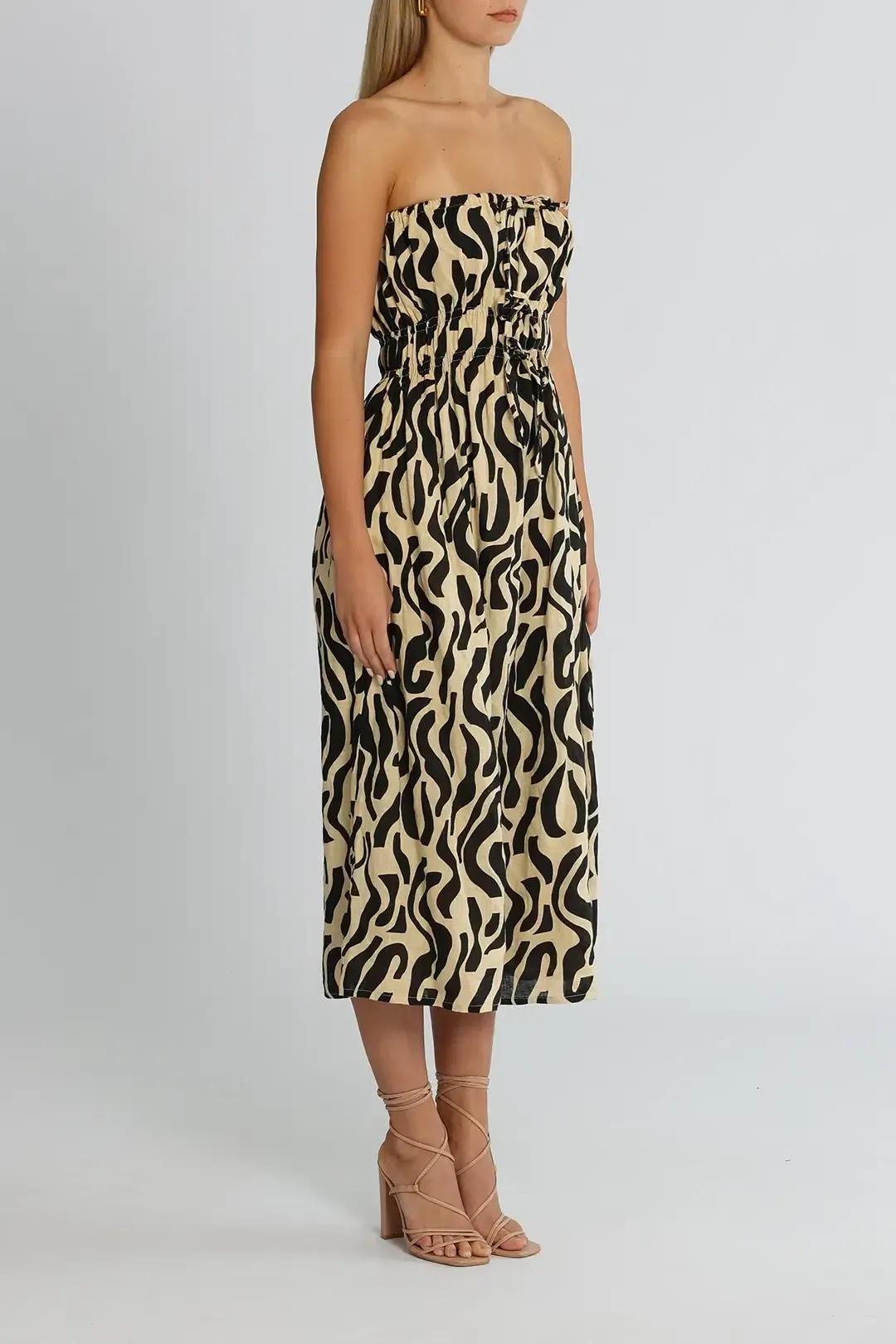 Faithful The Brand Midi Dress Print Size AU 8 for rent on The Volte - main image