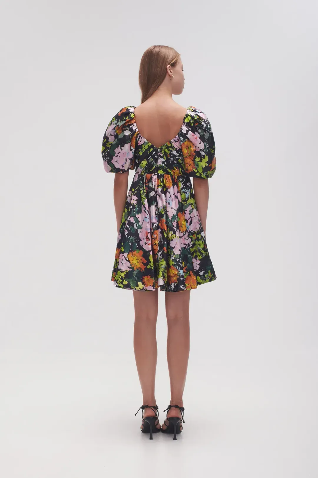 Aje Gabrielle Plunge Mini Dress Midnight Floral Size 8 for rent on The Volte - main image