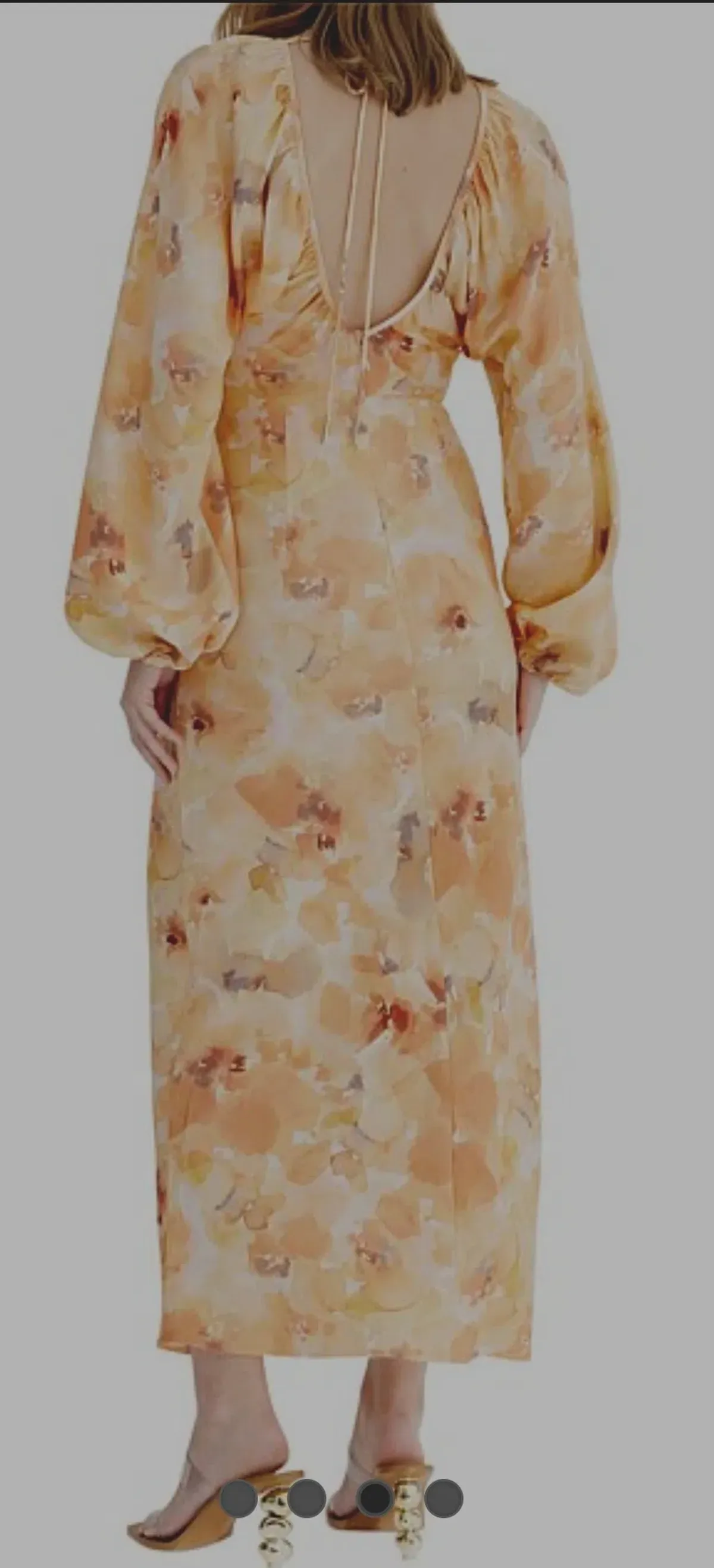 Significant Other Libby Long Sleeve Midi Dress Floral Size 8  - Image 3
