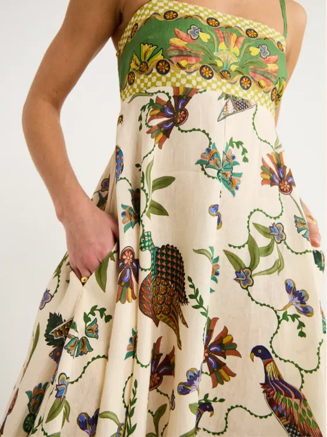 Alemais Birdie Sundress Multi Size 8 for rent on The Volte - main image