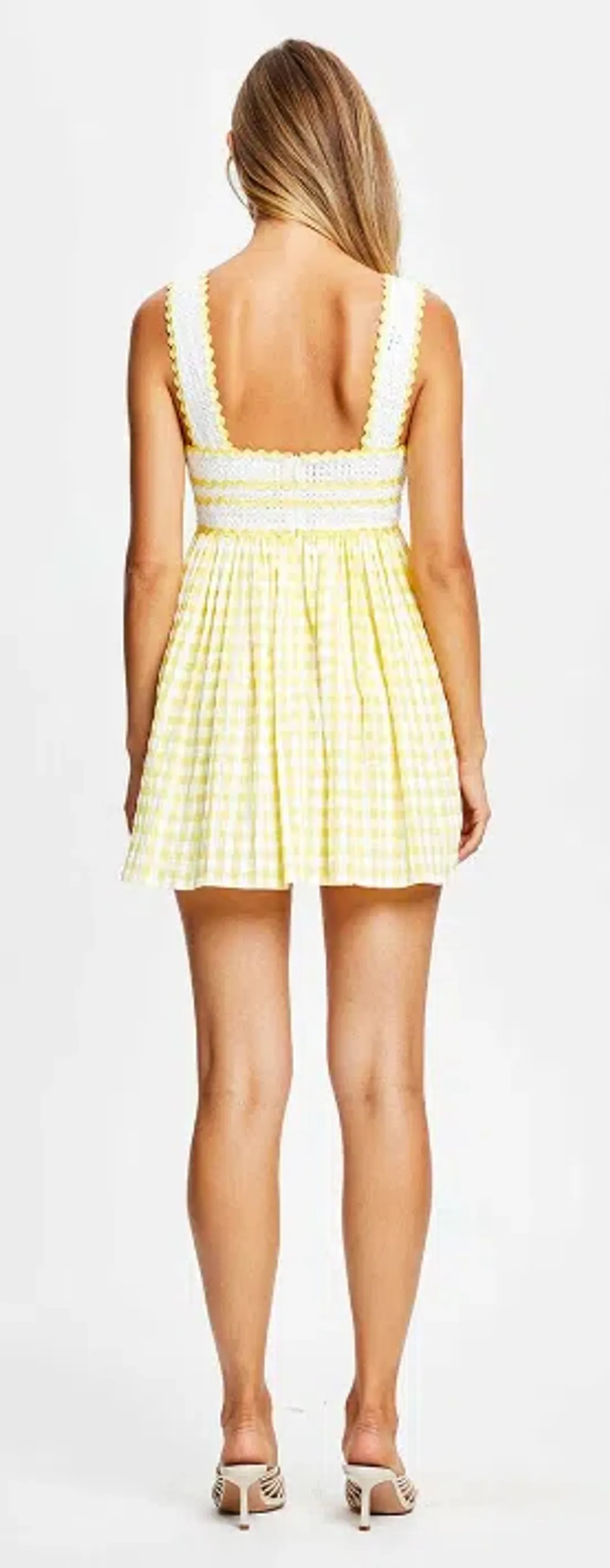 Alice Mccal Mango Wild Angels Mini Dress Yellow Size 12  for rent on The Volte - main image