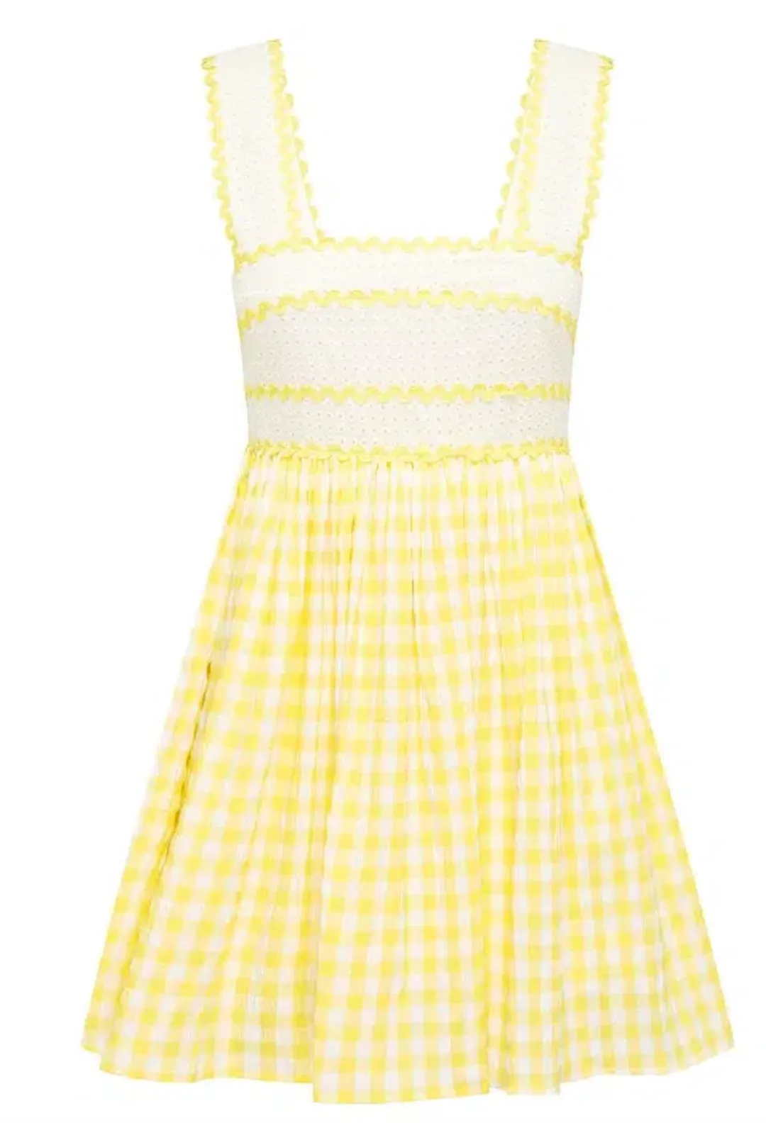 Alice Mccal Mango Wild Angels Mini Dress Yellow Size 12  for rent on The Volte - main image
