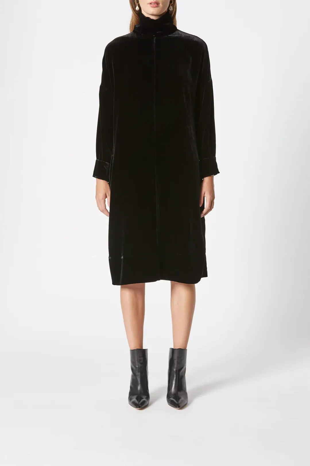Scanlan Theodore The Velvet Dress in Black in Size 10 for rent on The Volte - main image