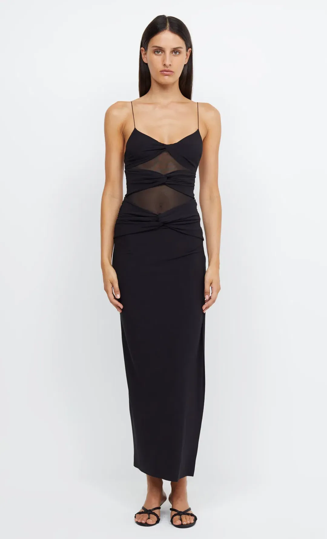 Bec & Bridge Montana Twist Maxi Dress  Black Size 6  for rent on The Volte - main image