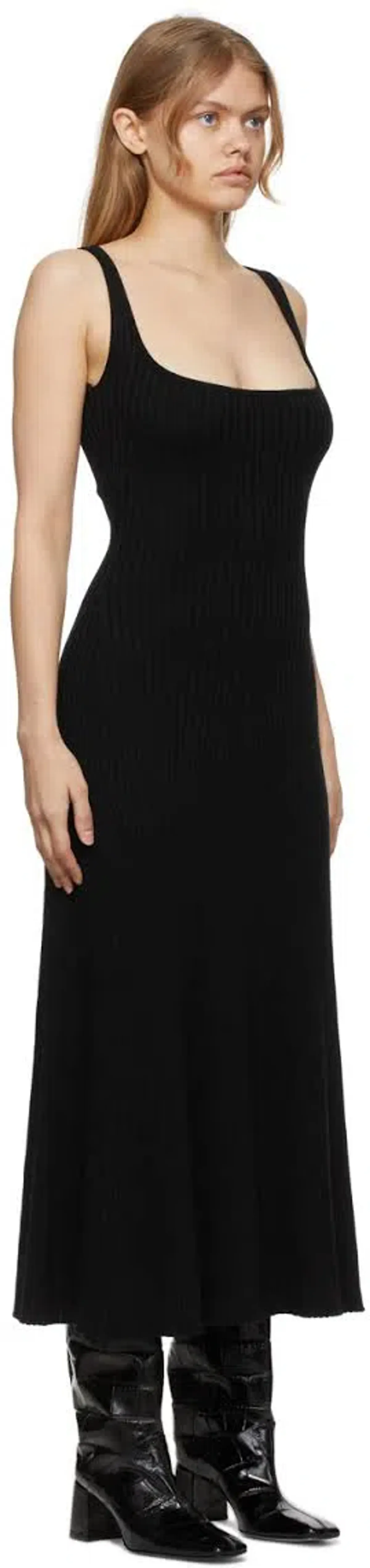 Anna Quan Dido Rib Knit Midi Dress Black Size 8 - Image 11
