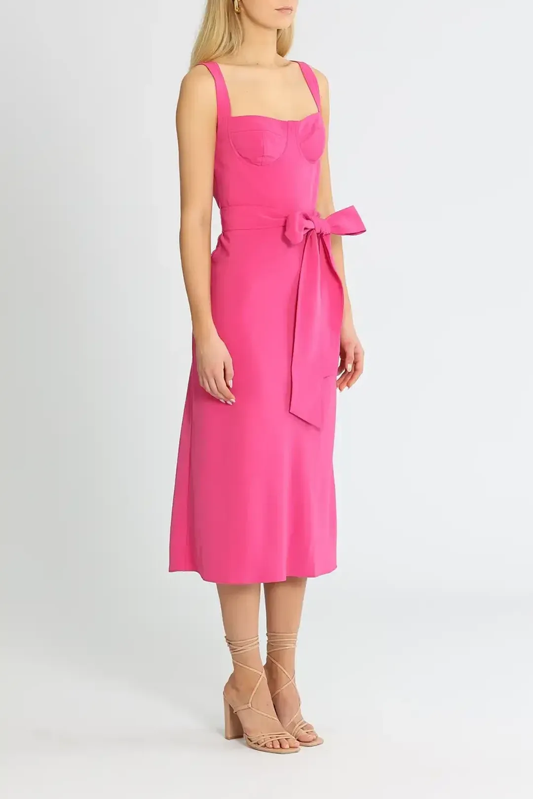 By Johnny Ora Midi Dress Pink Size 14 for rent on The Volte - main image