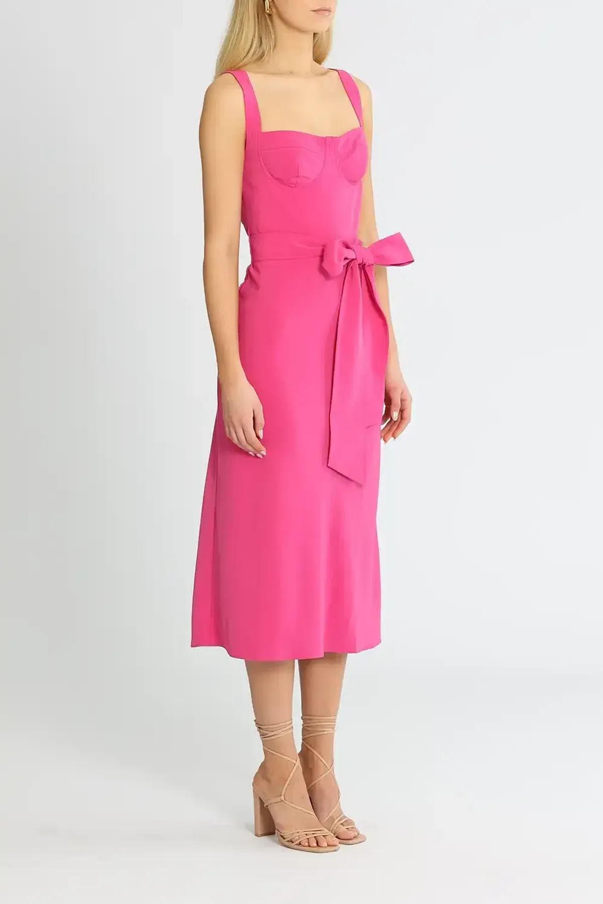 By Johnny Ora Midi Dress Pink Size 14 - Image 2