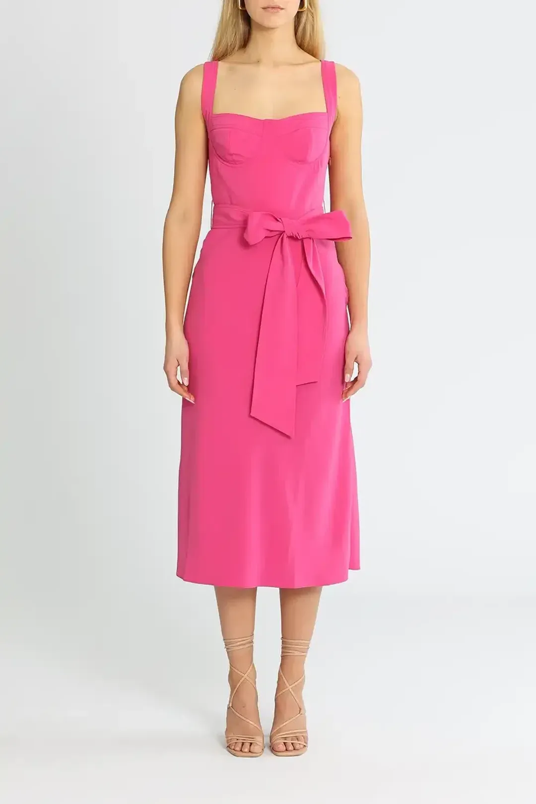 By Johnny Ora Midi Dress Pink Size 14 for rent on The Volte - main image
