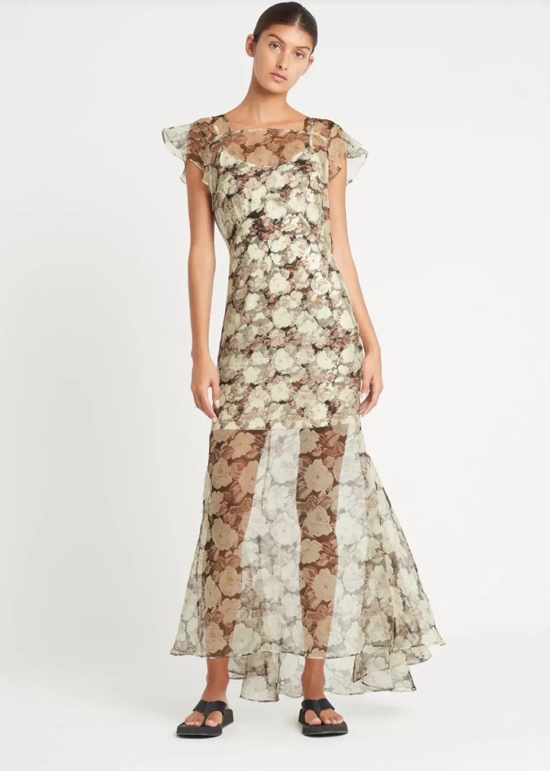 Sir the Label Sofia Low Back Gown In Vivienne Print Size 12 for rent on The Volte - main image