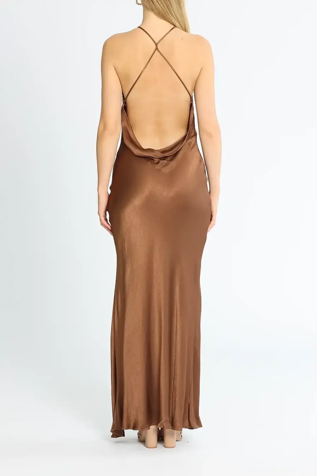 Bec & Bridge Annika Maxi Dress Brown Size 8 for rent on The Volte - main image