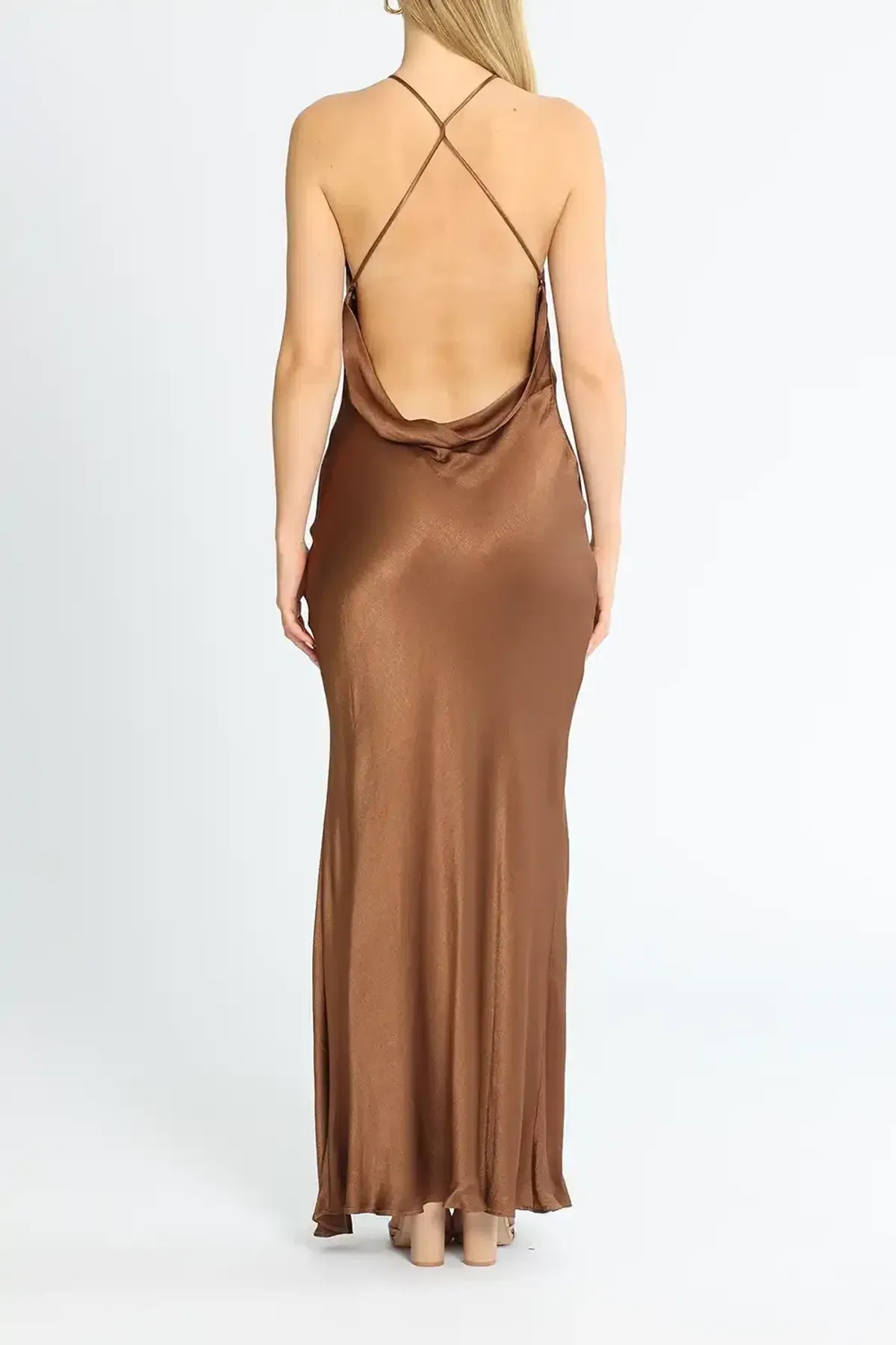 Bec & Bridge Annika Maxi Dress Brown Size 8 - Image 3