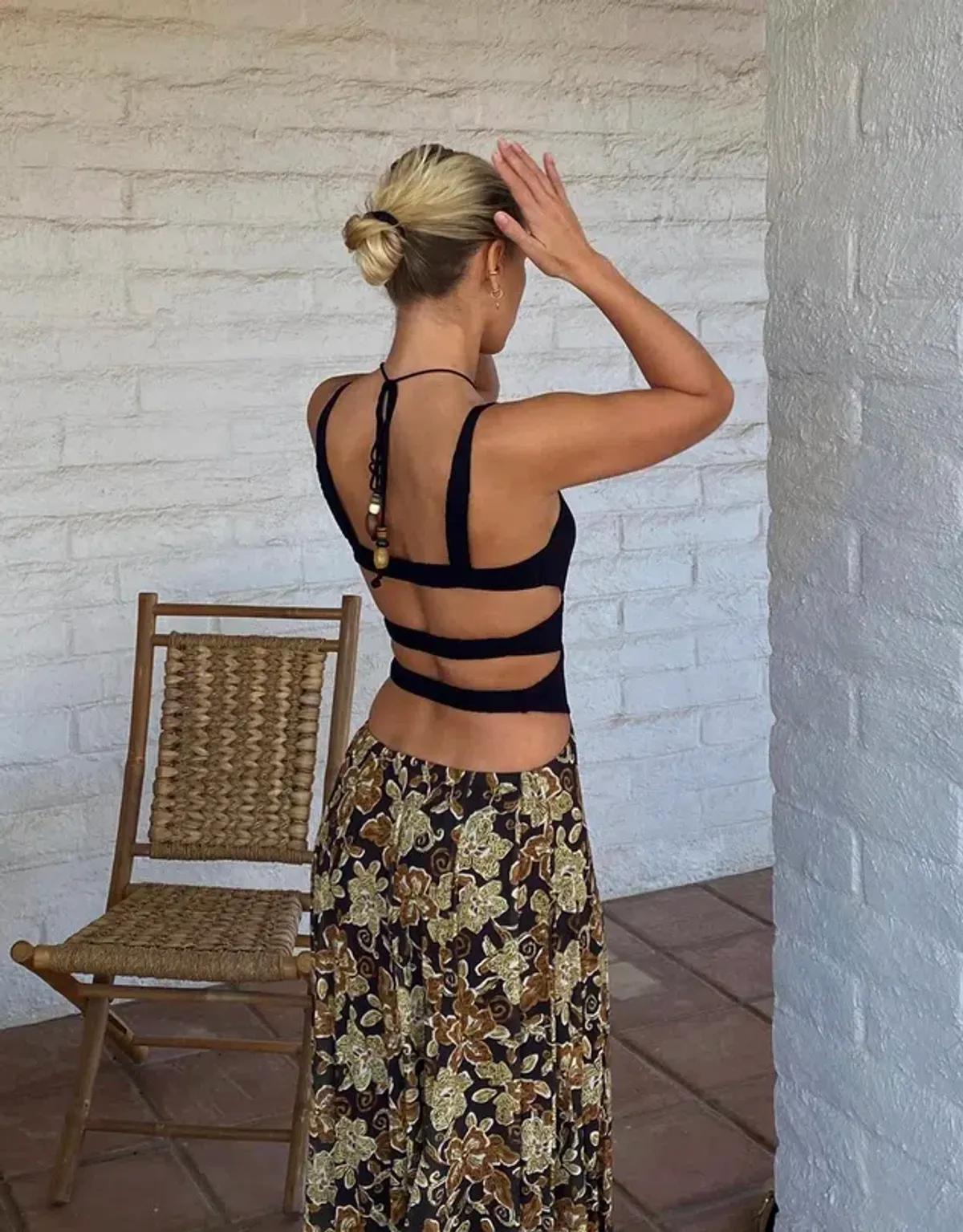 Hansen and Gretel Weaver Cut Out Floral Beaded Dress in Floral Size Small / AU 8 - Image 2