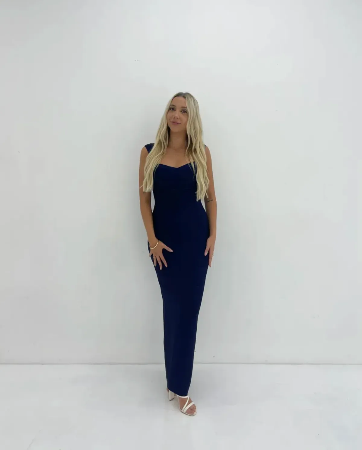 Herve Leger Sweetheart Gown Navy Size S / AU 8 - Image 4