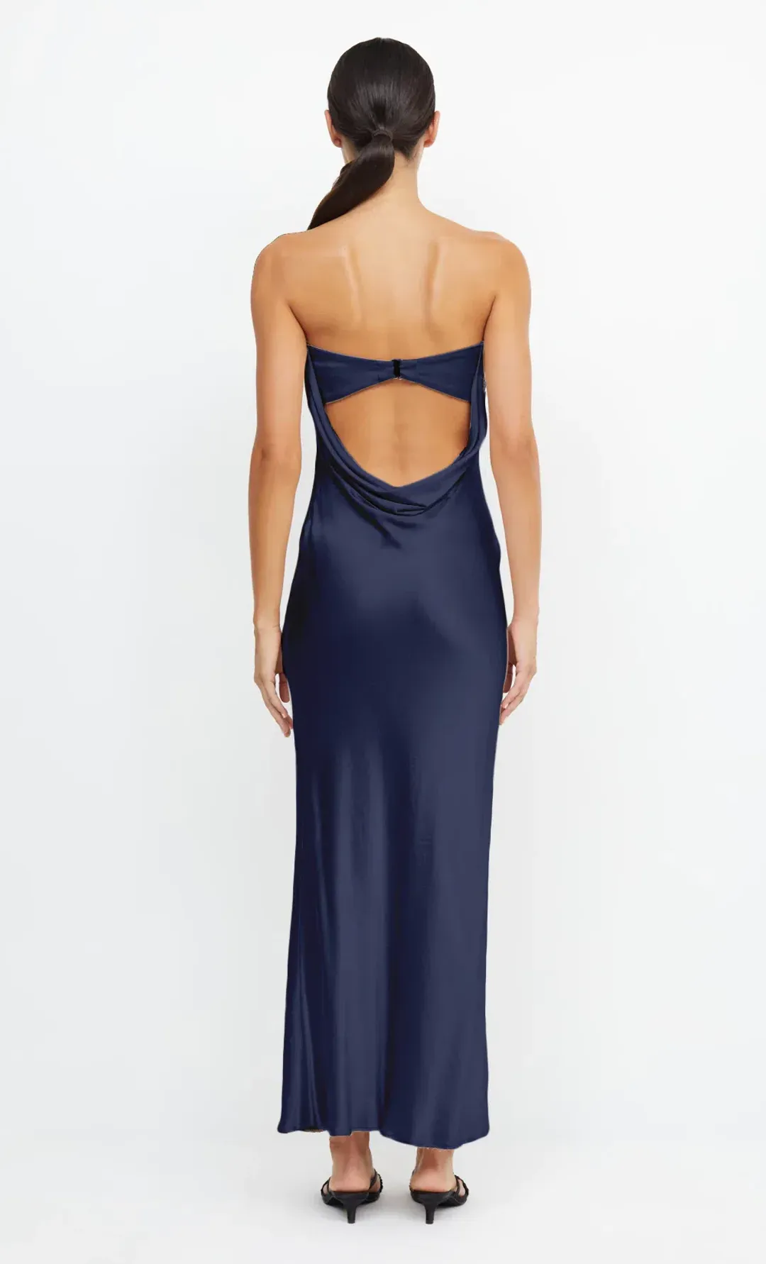 Bec & Bridge Moon Dance Strapless Maxi Dress Navy Size 12 for rent on The Volte - main image