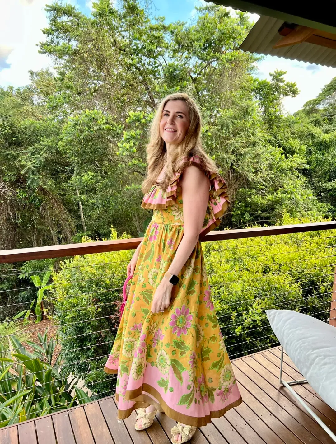 Alemais Winnie Ruffle Midi Dress Floral Size 10 for rent on The Volte - main image