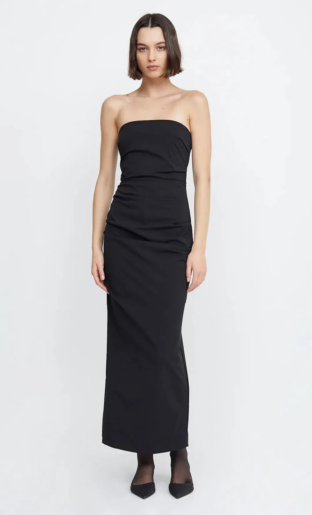 Bec & Bridge Zelie Strapless Maxi Dress Black Size AU 6 for rent on The Volte - main image