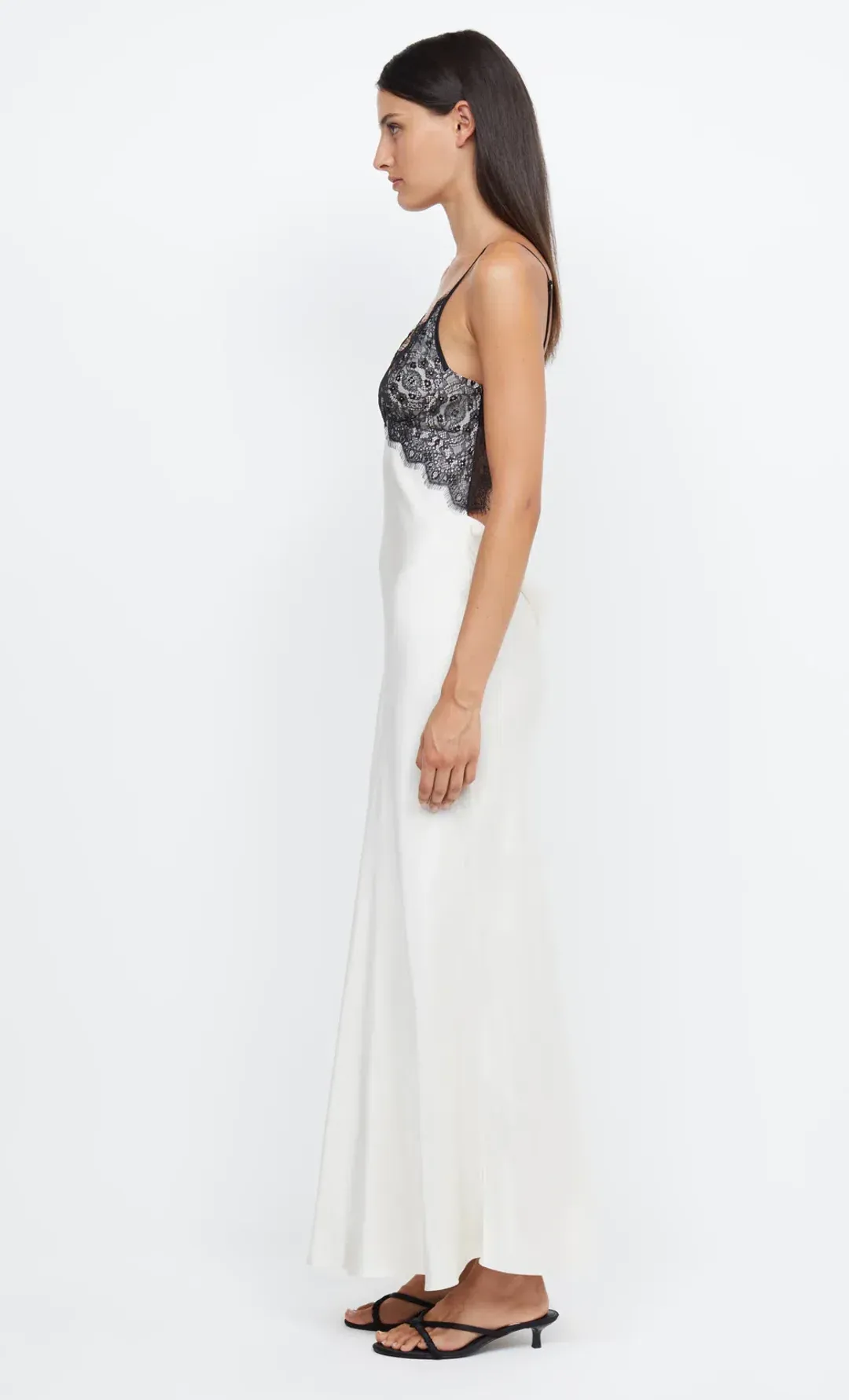 Bec & Bridge Emery Lace Maxi Dress White/Black Size AU 8 for rent on The Volte - main image