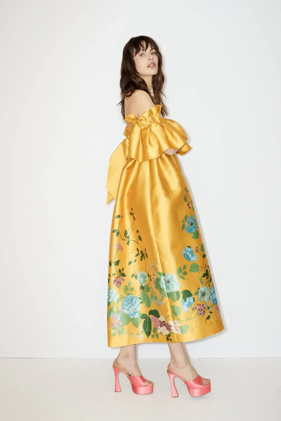 Alemais Dana Midi Dress Marigold Size 10 for rent on The Volte - main image