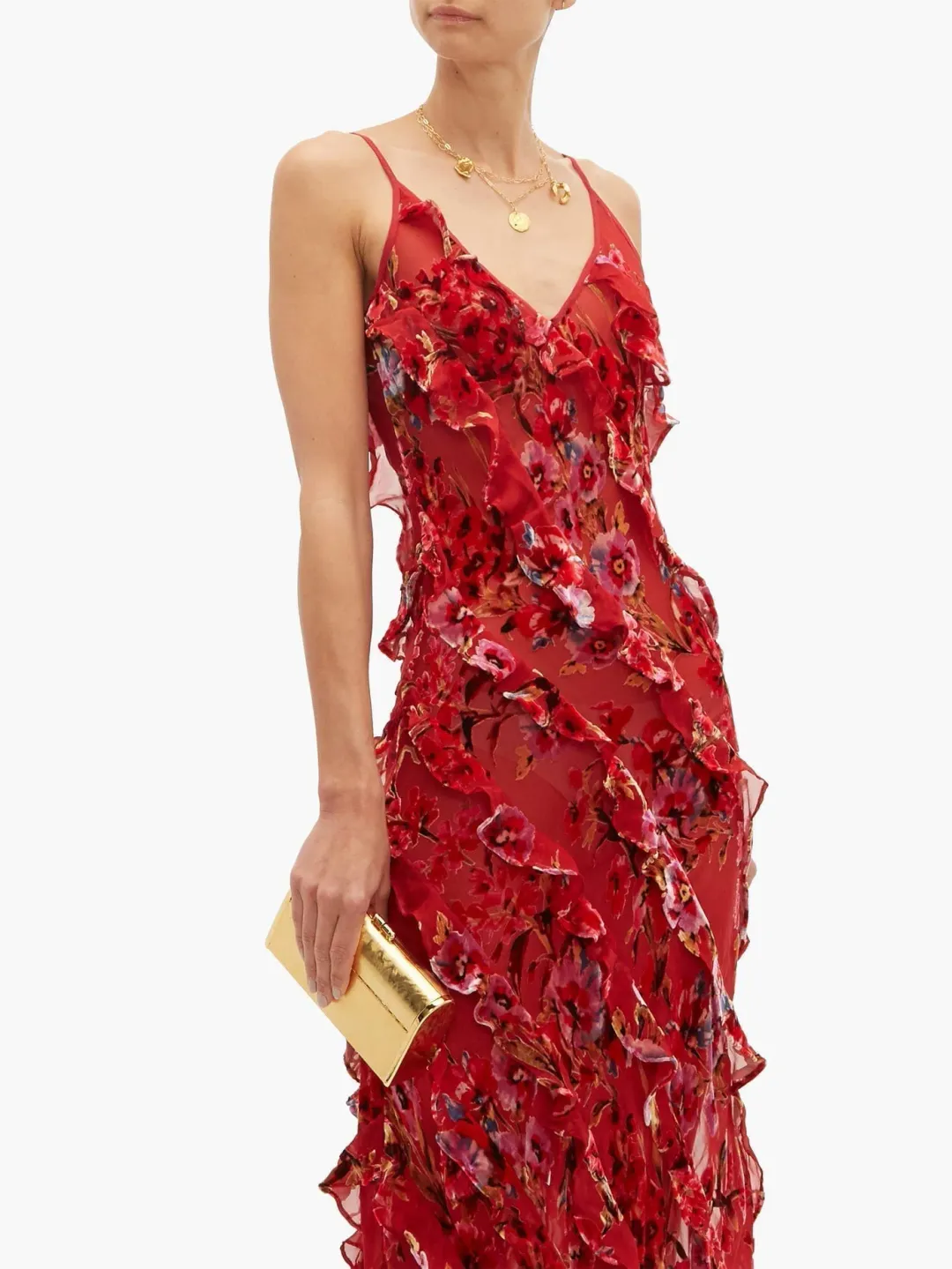 Rat & Boa Maribou Dress Red Floral Size XS/ Au 6 for rent on The Volte - main image