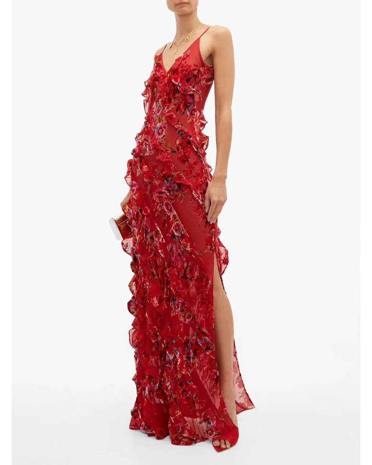 Rat & Boa Maribou Dress Red Floral Size XS/ Au 6 - Image 1