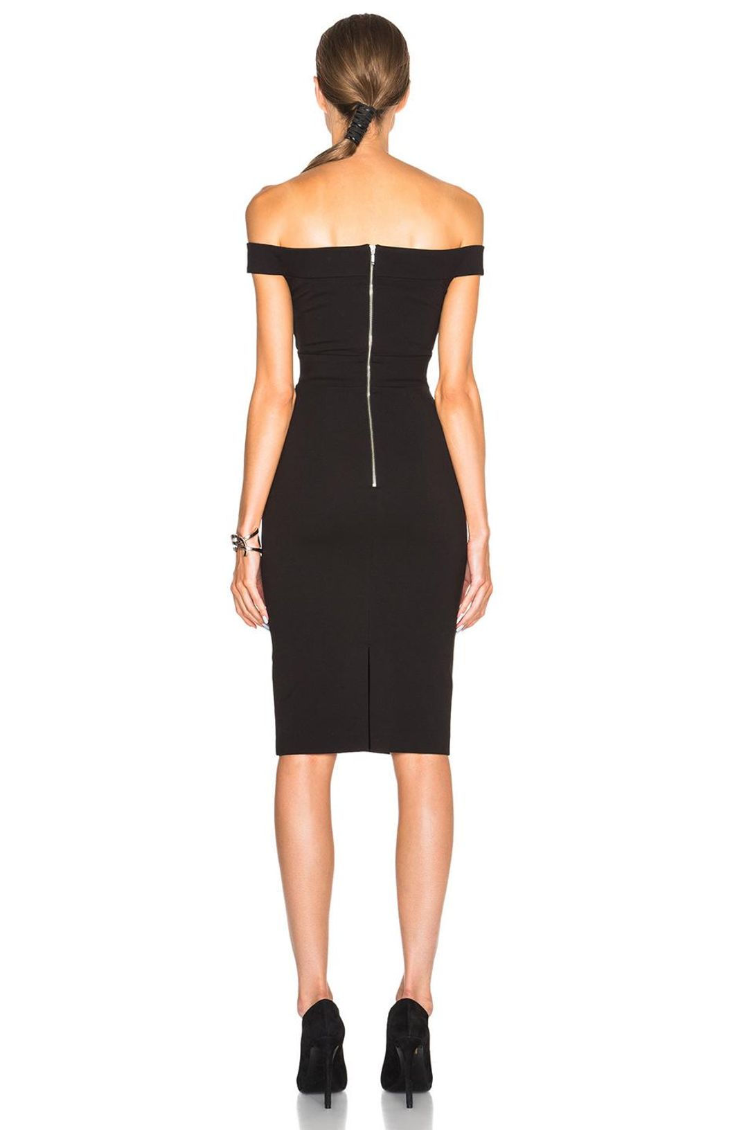NICHOLAS THE LABEL // PONTI OFF SHOULDER STRAP DRESS for rent on The Volte - main image
