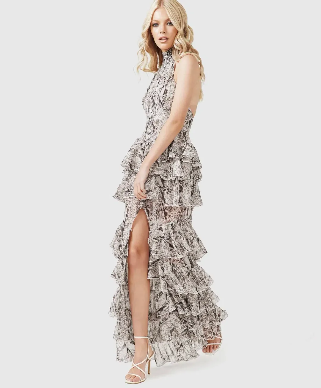 Derma Department Oscar Maxi Dress Snakeskin XS/6 for rent on The Volte - main image