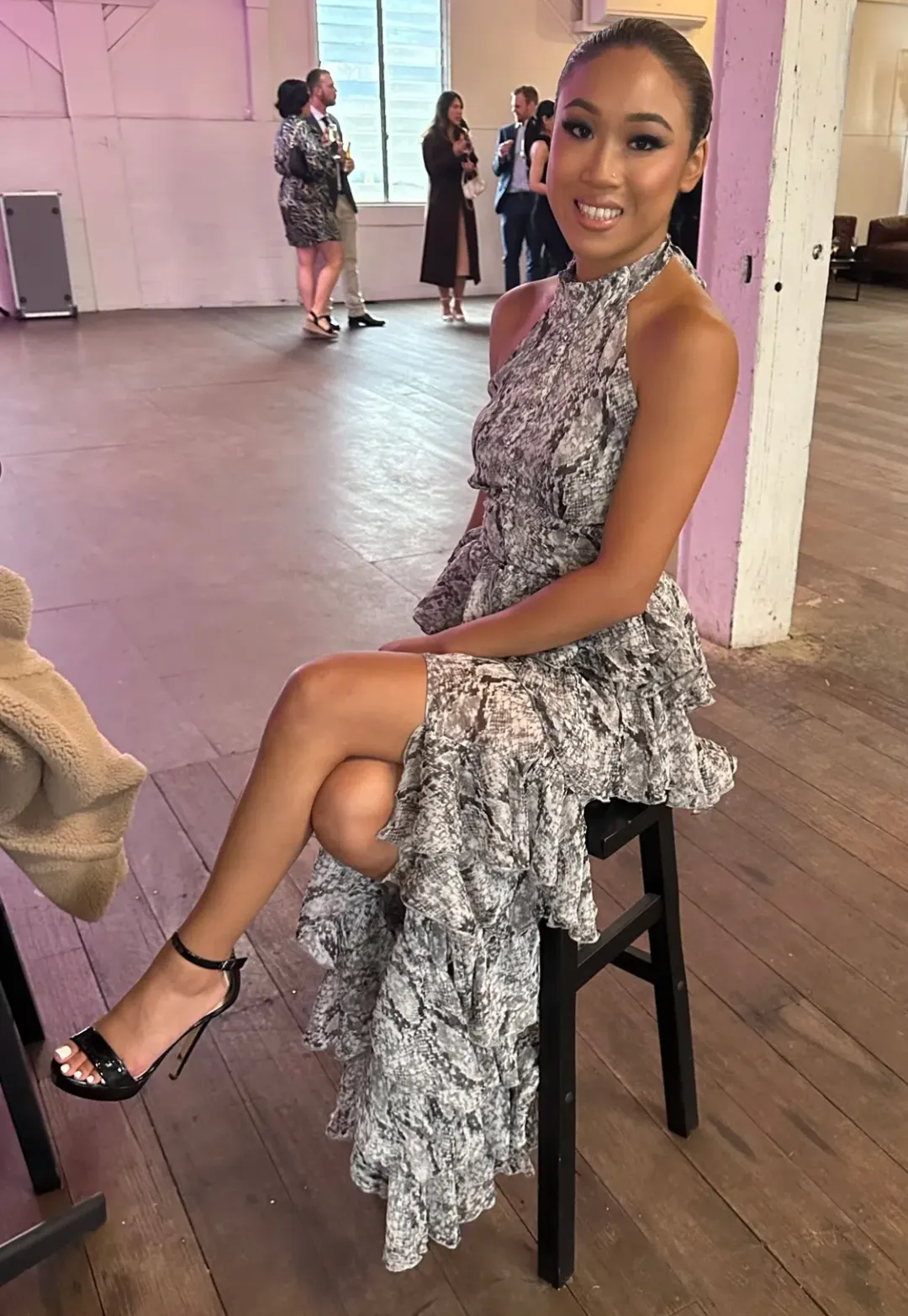 Derma Department Oscar Maxi Dress Snakeskin XS/6 for rent on The Volte - main image