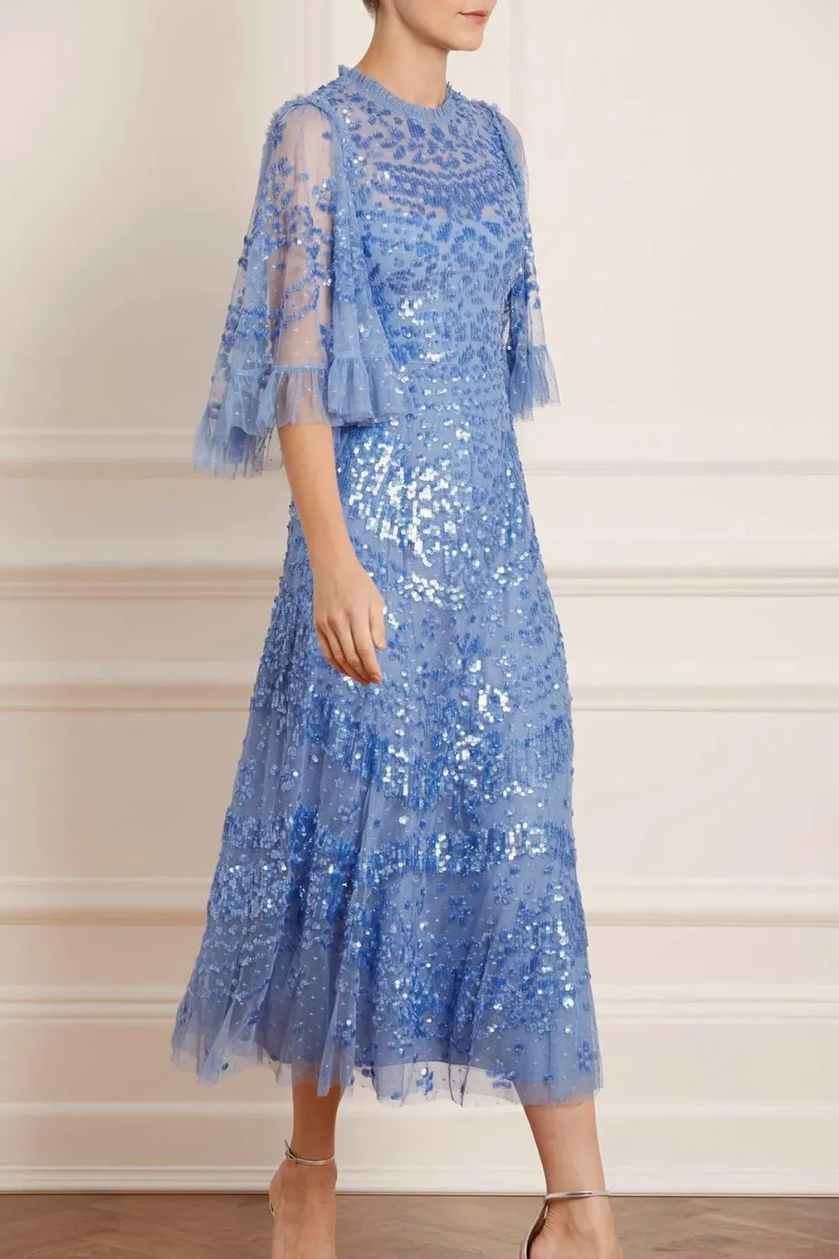 Needle and Thread Anais Sequin Ballerina Dress Blue Size AU 10 - Image 2