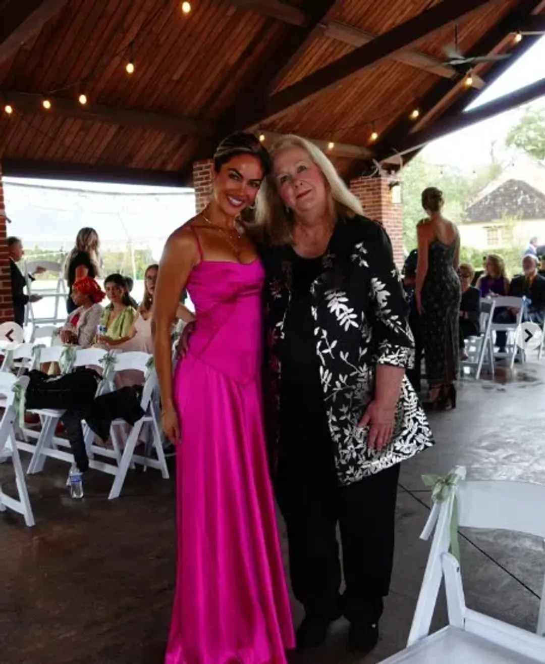 House of CB Anabella Seren Lace Up Corset Maxi Dress in Hot Pink Fuchsia Size XS / AU 6  for rent on The Volte - main image