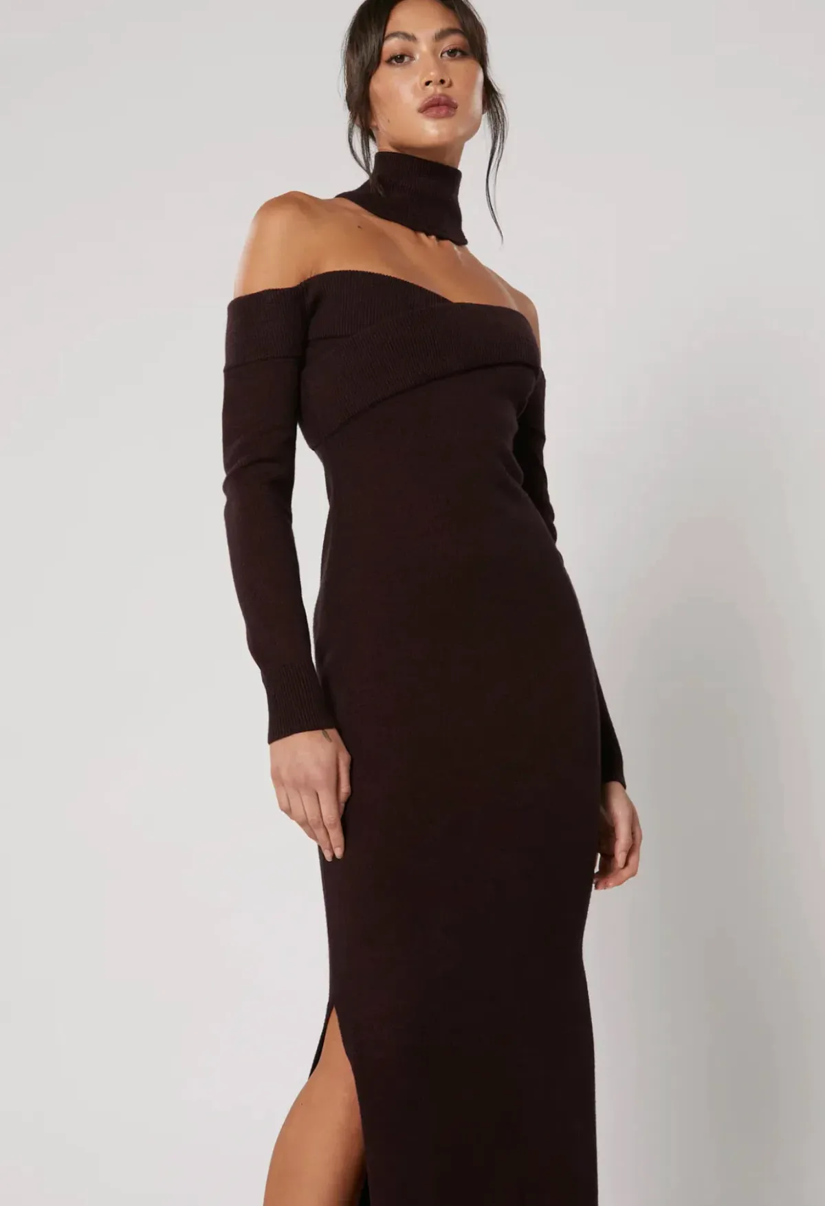 Winona Lucia Maxi Dress in Wine Brown Size M / AU 10 - Image 2