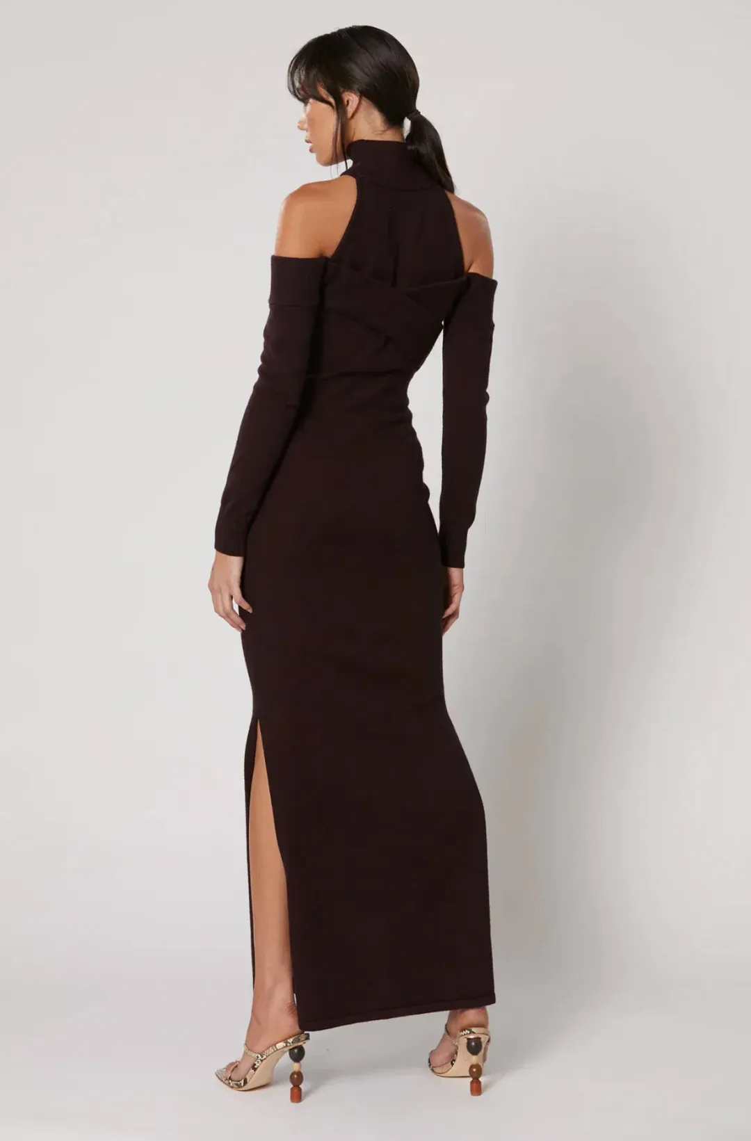 Winona Lucia Maxi Dress in Wine Brown Size M / AU 10 for rent on The Volte - main image