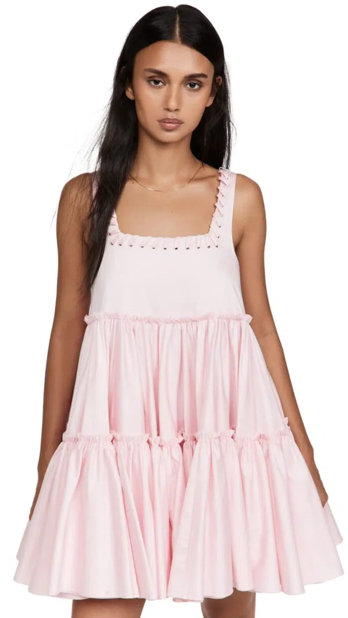 Aje Hushed Laced Sleevless Mini Dress Pink Size AU 6 - Image 2