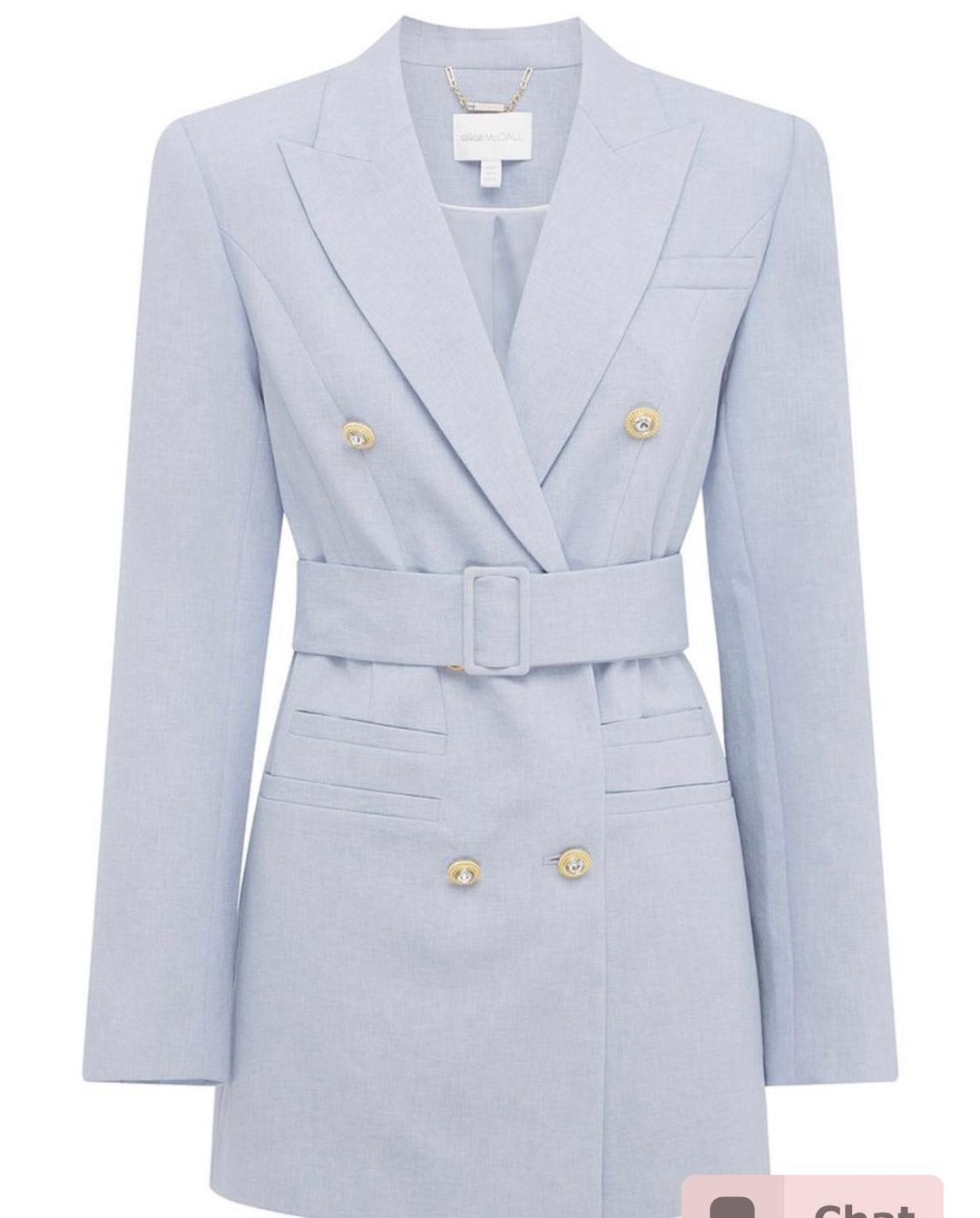 Alice McCall That’s All Blazer Mini Dress Blue Size 4 for rent on The Volte - main image